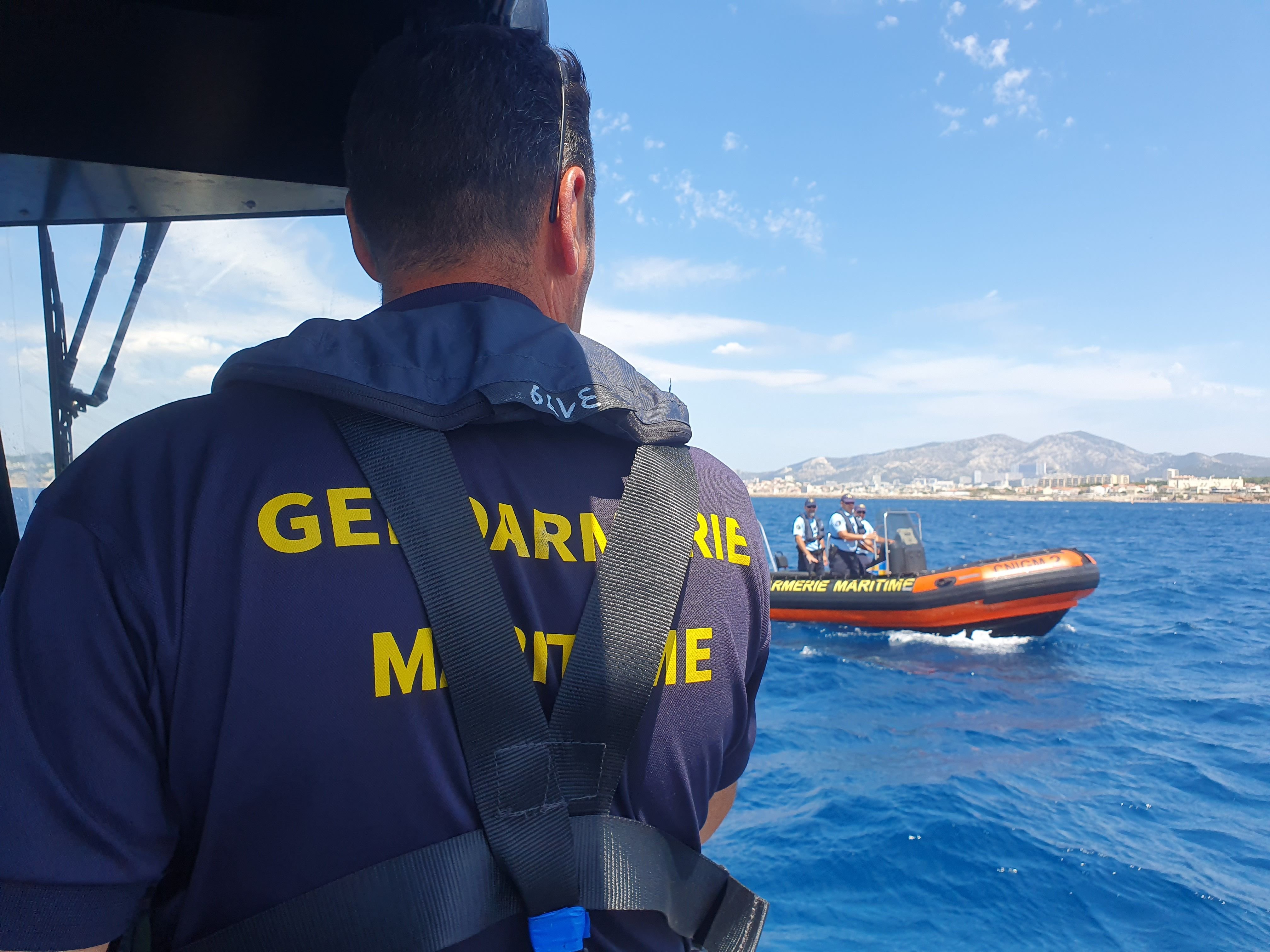 Les « Test Event » de voile qui se déroulent à Marseille jusqu'au 16 juillet sont l'occasion pour la préfecture maritime de Méditerranée de tester le dispositif de sécurité en mer pour les JO 2024. LP/Marc Leras