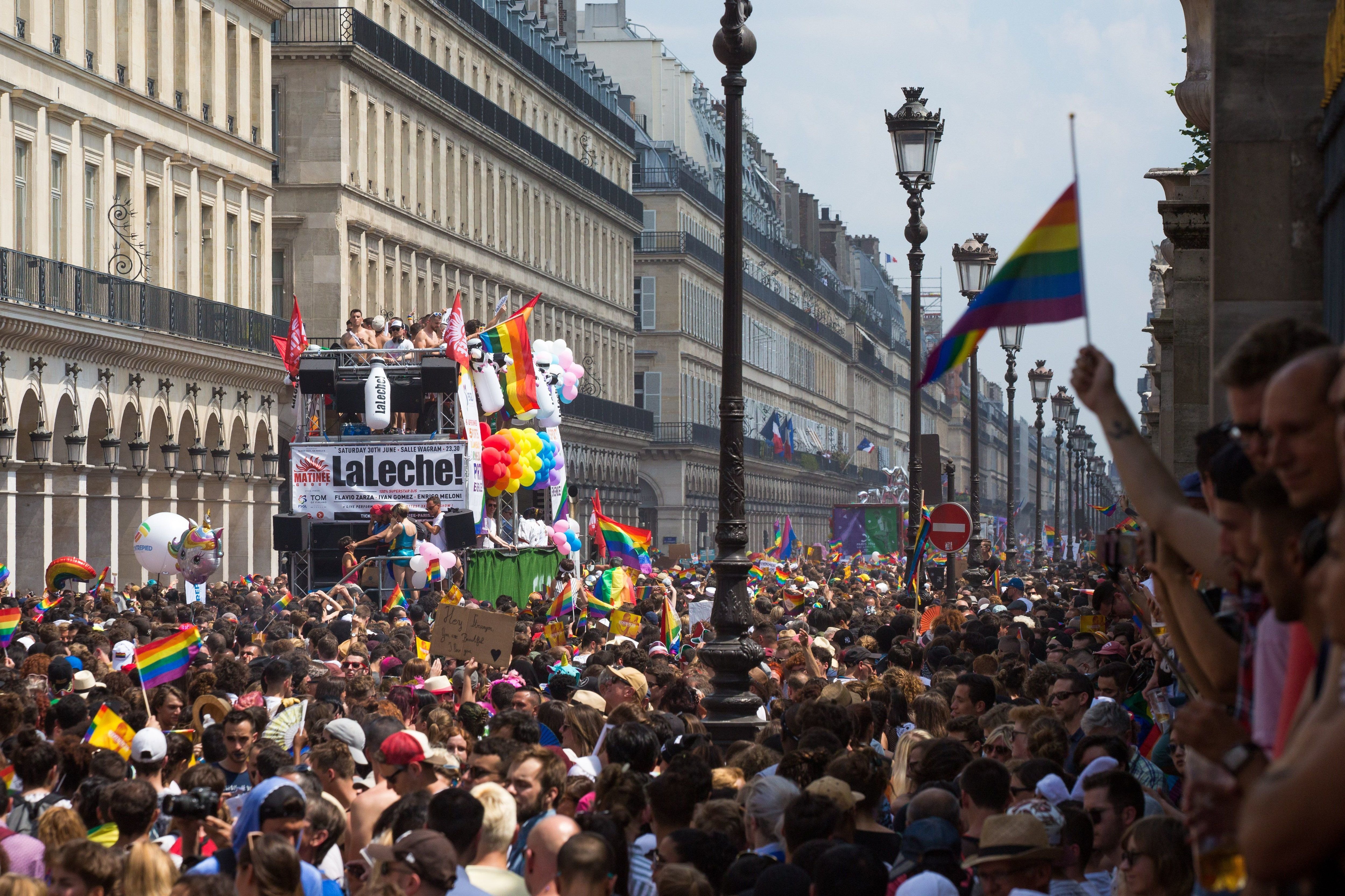 Jusqu'ici, la Marche des fiertés a toujours démarré à Paris. Comme ici, en 2018, place de la Concorde. LP/Jean Nicholas Guillo