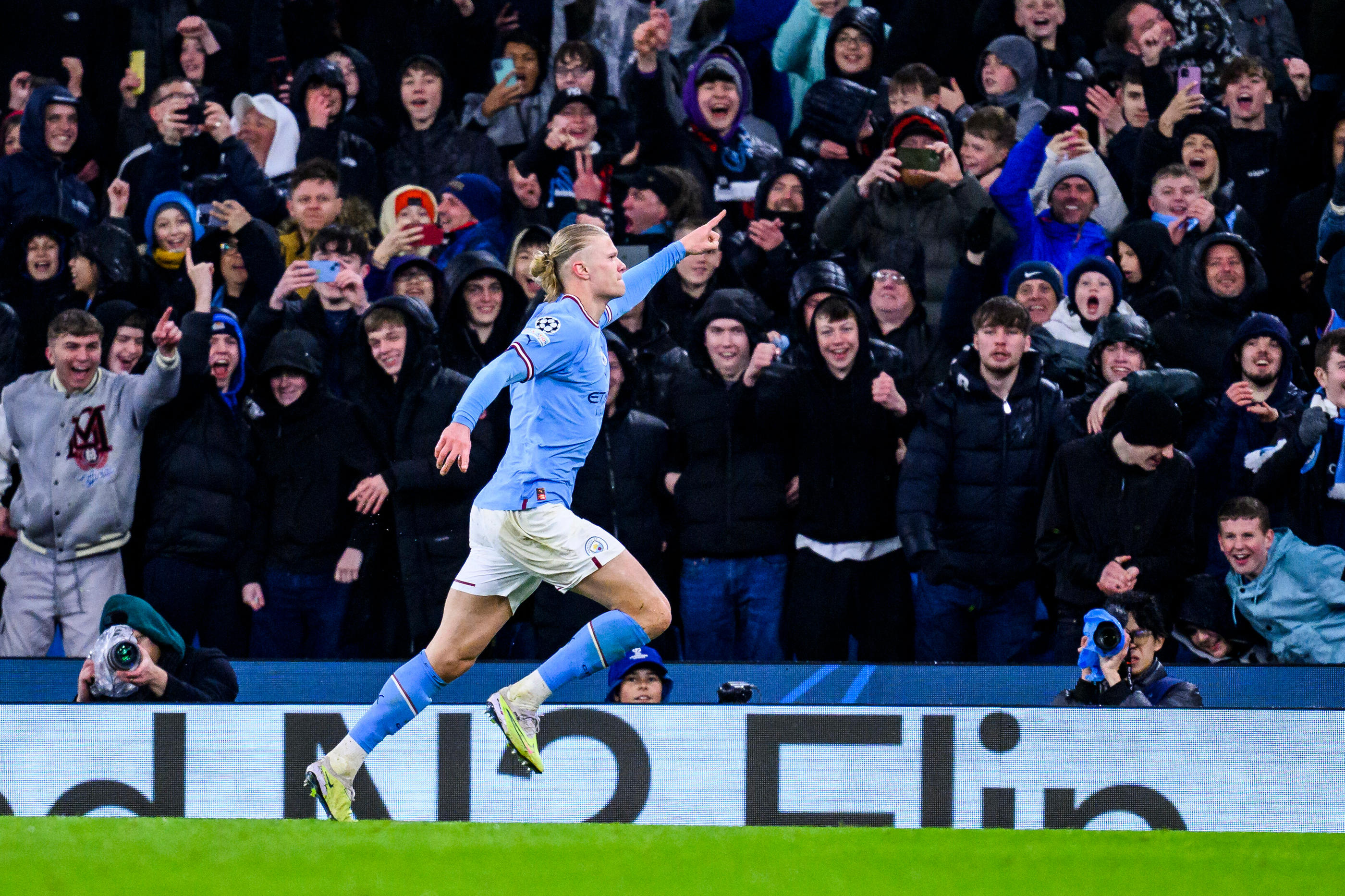 Ce mardi, face au Bayern Munich, Erling Haaland a inscrit son 11e but de la saison en Ligue des champions... en 7 matchs seulement. Icon Sport/Tom Weller