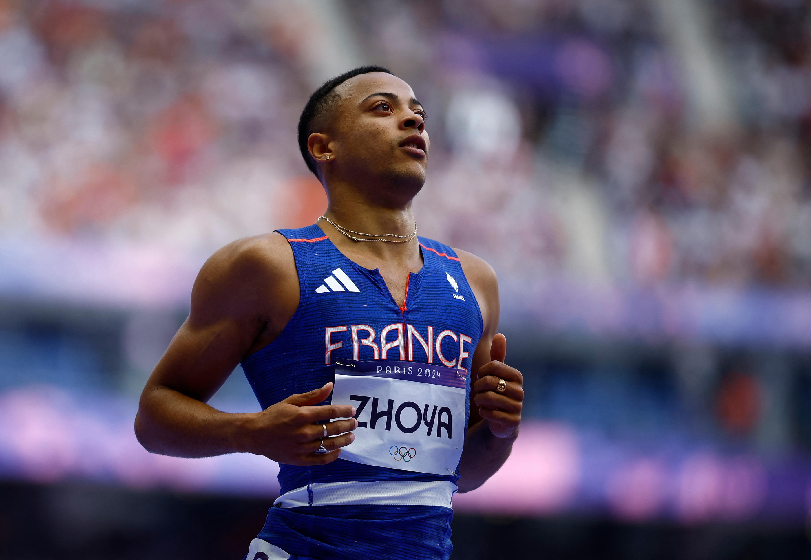 Sasha Zhoya s'est directement qualifié pour les demi-finales du 110 m haies. REUTERS