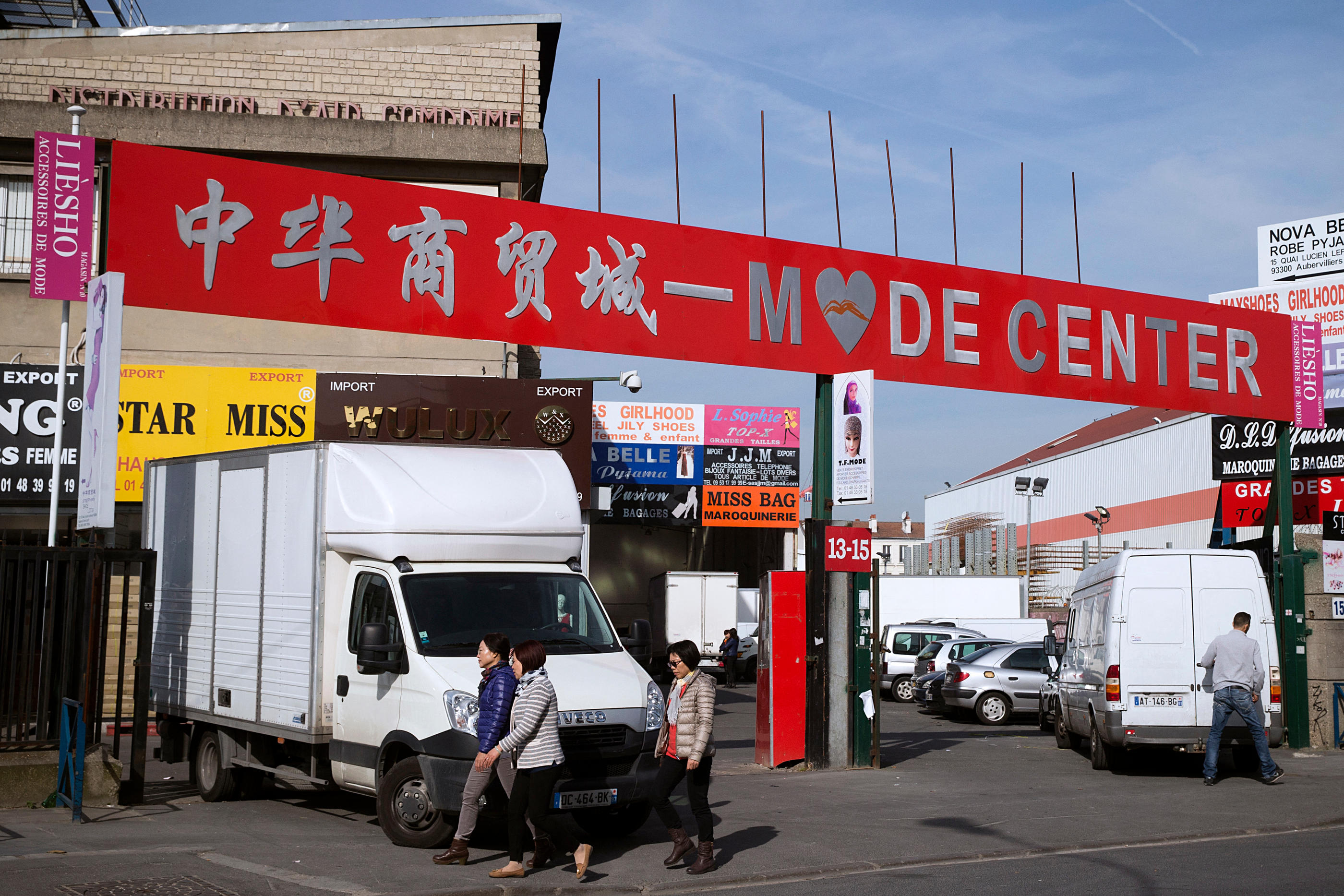 Centre international de commerce de gros France-Asie (Cifa) à Aubervilliers (Seine-Saint-Denis). Créé en 2006, ce centre d’affaires dédié à la vente de textile accueille 280 grossistes. AFP/Joël Saget