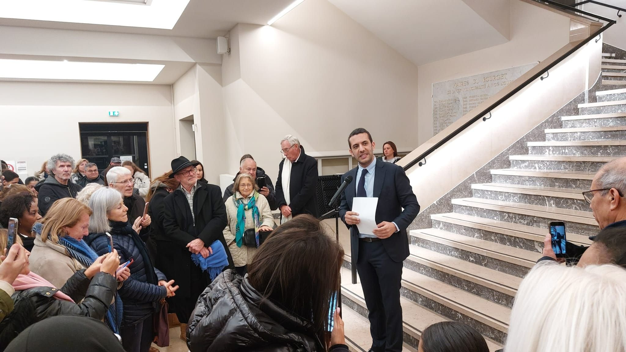 Le Bourget, le 28 janvier. Jean-Baptiste Borsali, tout sourire, à la proclamation des résultats, un peu avant 23 heures. LP/E.M.