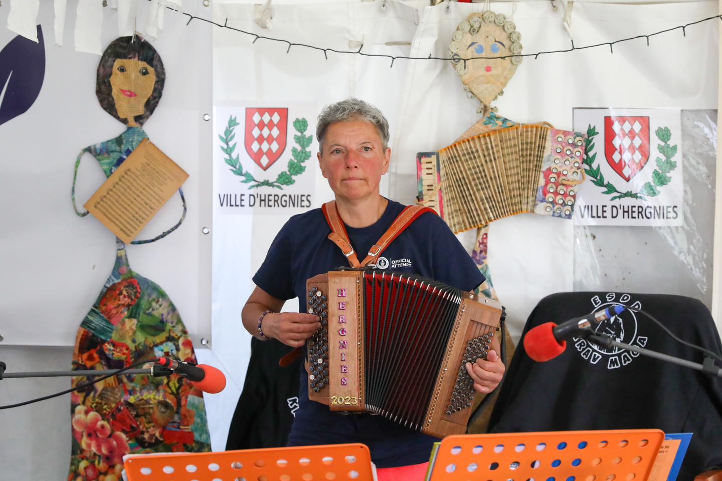 Christelle de Francheschi a battu le record du monde d'accordéon après avoir joué plus de 80 heures. DR