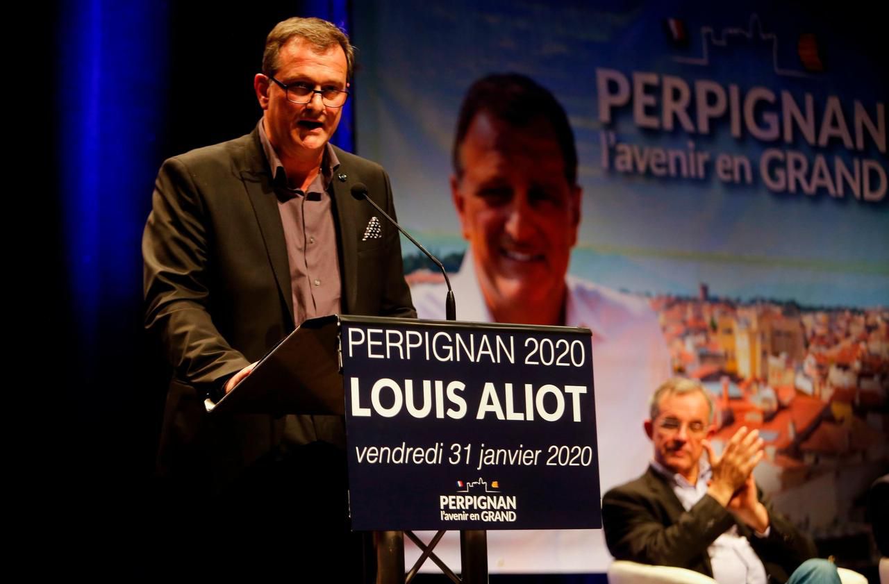 <b></b> Louis Aliot, le 31 janvier 2020, à Perpignan.