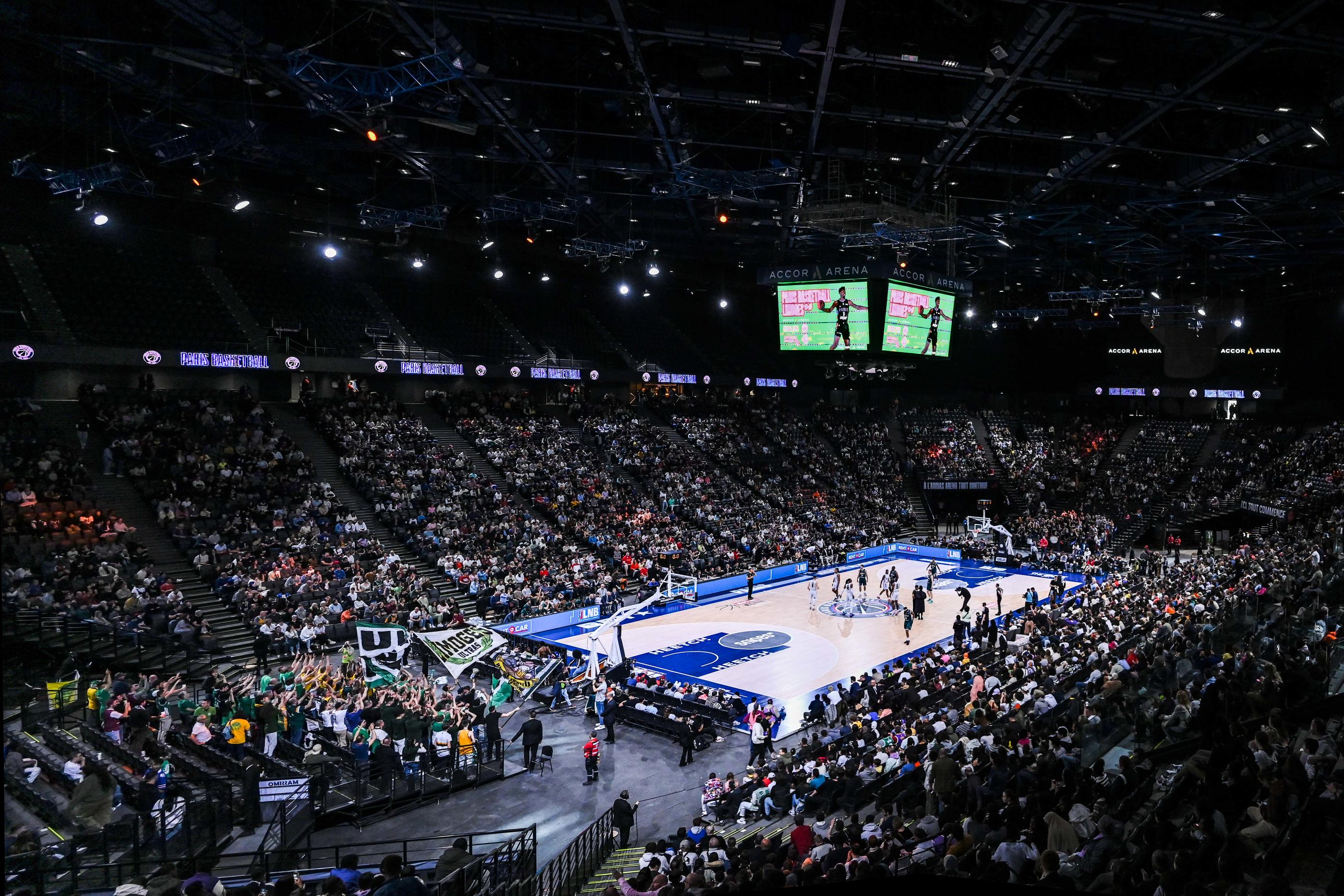 S'il ne pourra pas délocaliser deux matchs au Palais des Congrès comme imaginé, le Paris Basketball retrouvera bien l'Accor Arena pour trois dates cette saison. (Photo by Herve Bellenger/Icon Sport)