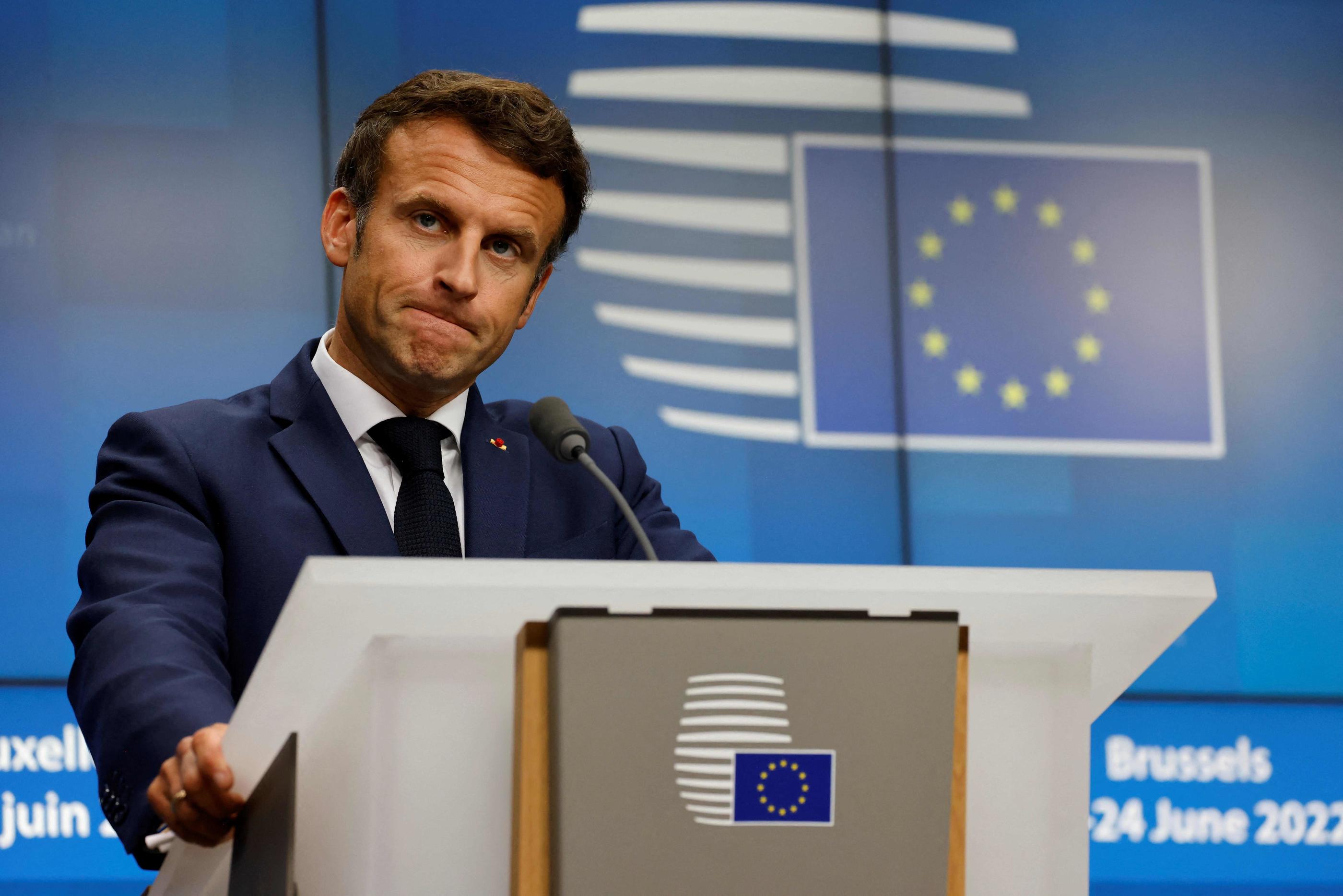 Emmanuel Macron a affirmé vouloir s'inspirer de l'Allemagne et de l'Italie pour gouverner en France. Ludovic MARIN / AFP