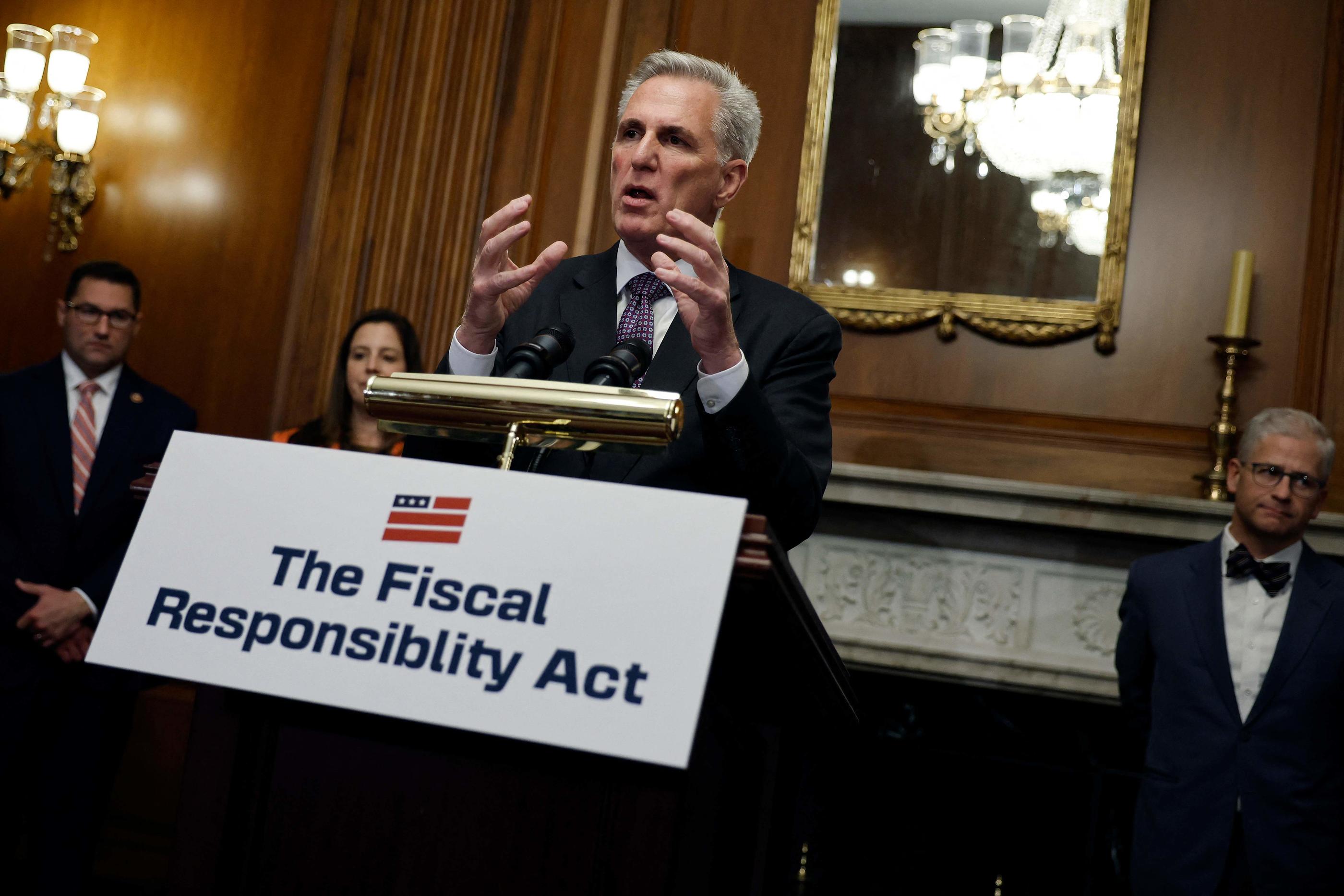 Le chef républicain de la Chambre, Kevin McCarthy, a estimé que ce vote "plaçait le citoyen américain en priorité". AFP/Chip Somodevilla/Getty Images