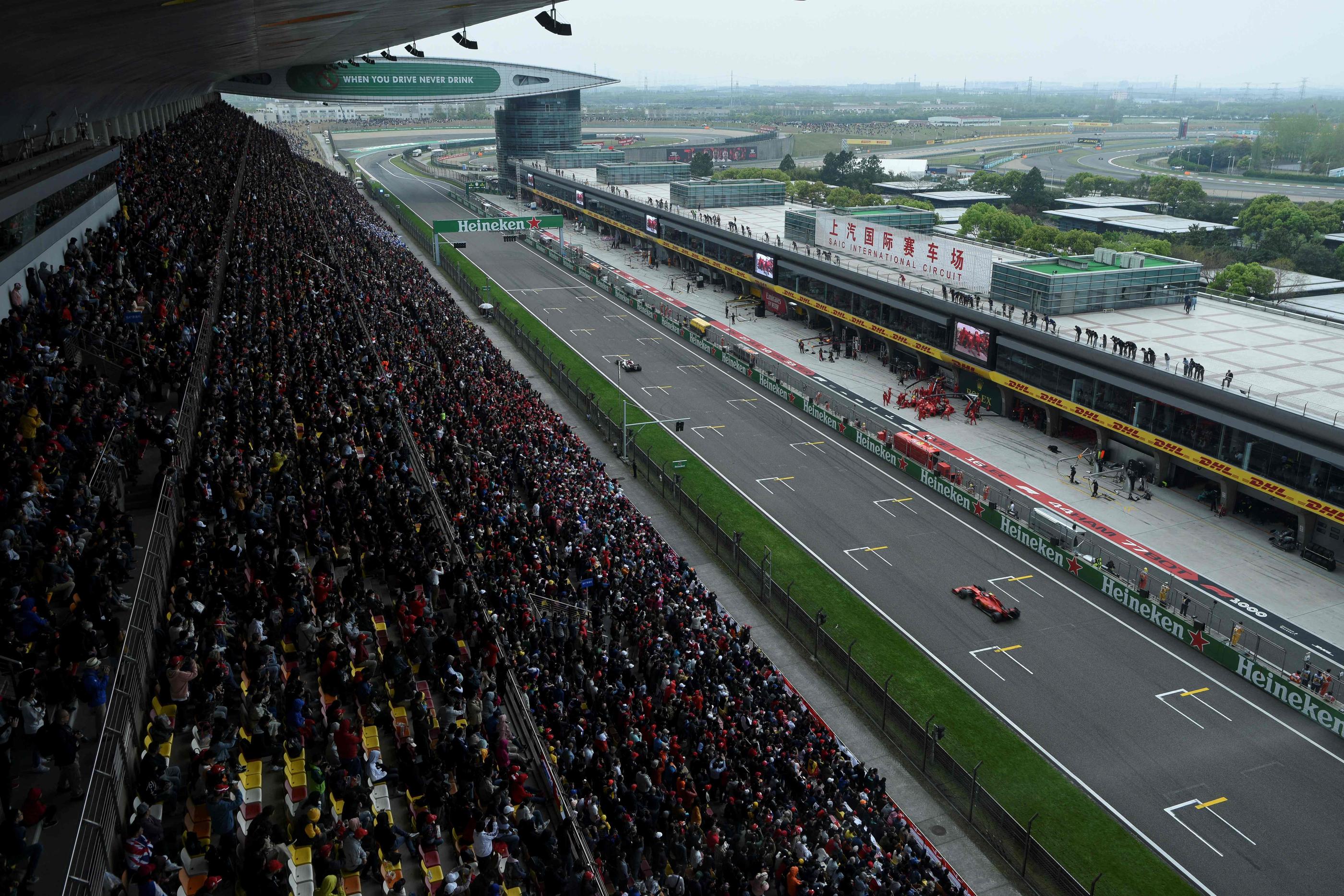La dernière édition du Grand Prix de Chine a été remporté par Lewis Hamilton sur Mercedes, en 2019. AFP/Wang Zhao