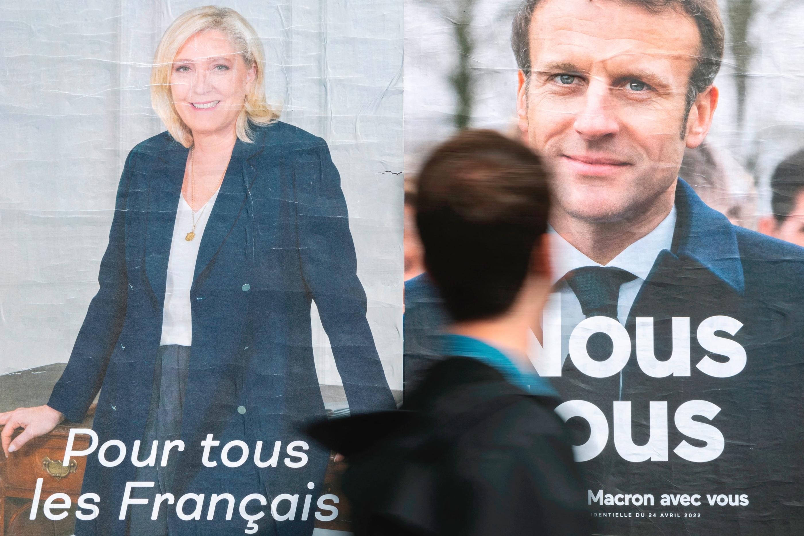 En Seine-Saint-Denis, Marine Le Pen est arrivée en troisième position au premier tour de l'élection présidentielle avec 11,88 % des voix, derrière Emmanuel Macron (20,27 %), Jean-Luc Mélenchon faisant la course en tête avec 49,09 % des suffrages. MAXPPP/Jérémie FULLERINGER