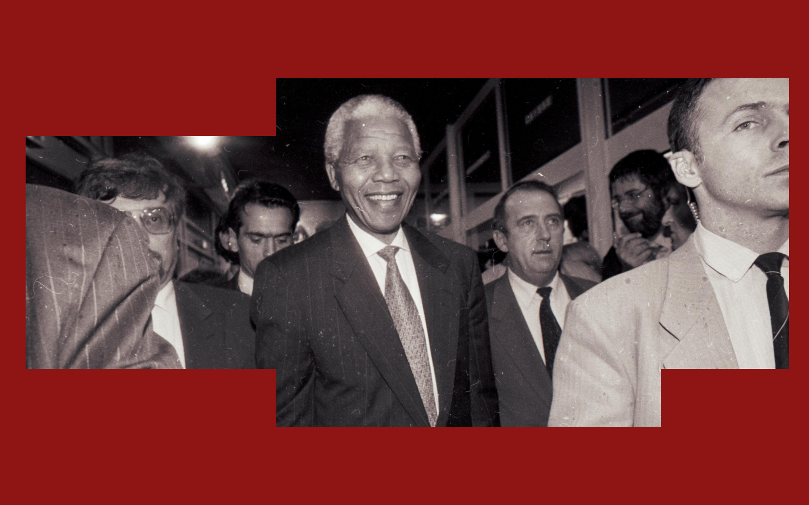 Villejuif (Val-de-Marne) le 13 octobre 1993. Le prix Nobel de la paix Nelson Mandela est reçu par le maire PCF Pierre-Yves Cosnier, et l'association Rencontre nationale contre l'apartheid. Illustration DA Le Parisien-LP/Aurélie Audureau