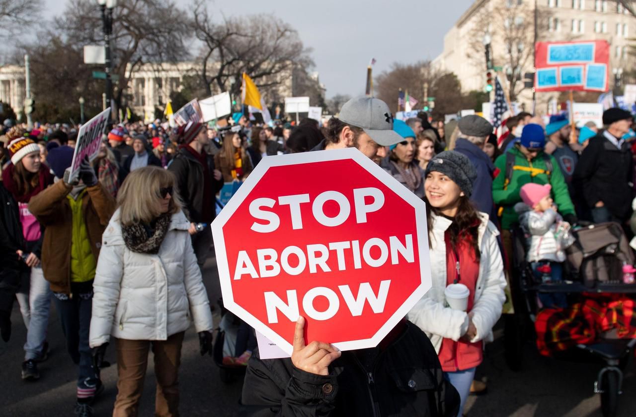 <b></b> Manifestation d’activistes améraicains anti-avortement. 
