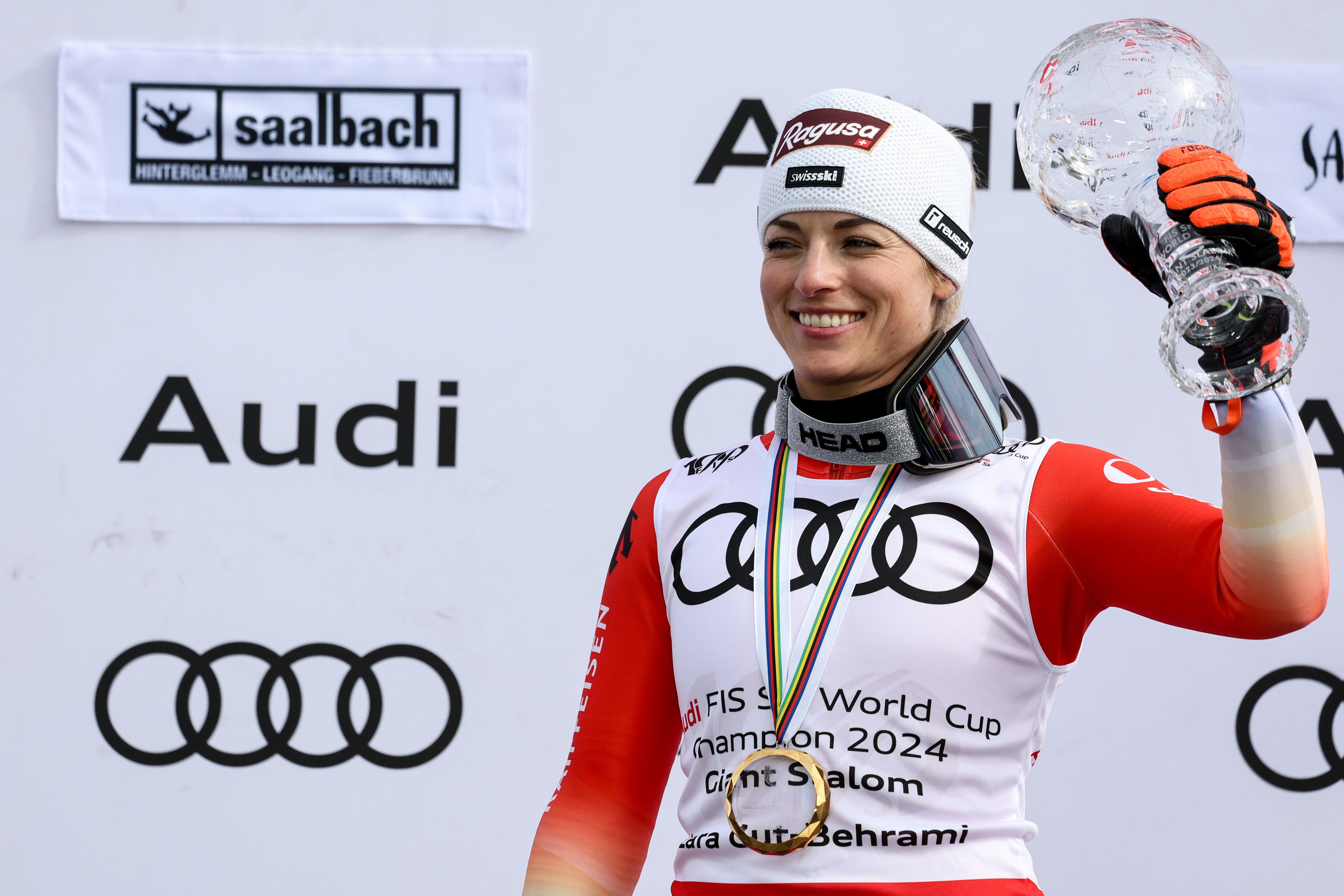 Lara Gut-Behrami, 10e du géant des finales de Saalbach (Autriche) ce dimanche 17 mars, s'est adjugé le petit globe de la spécialité. Icon Sport