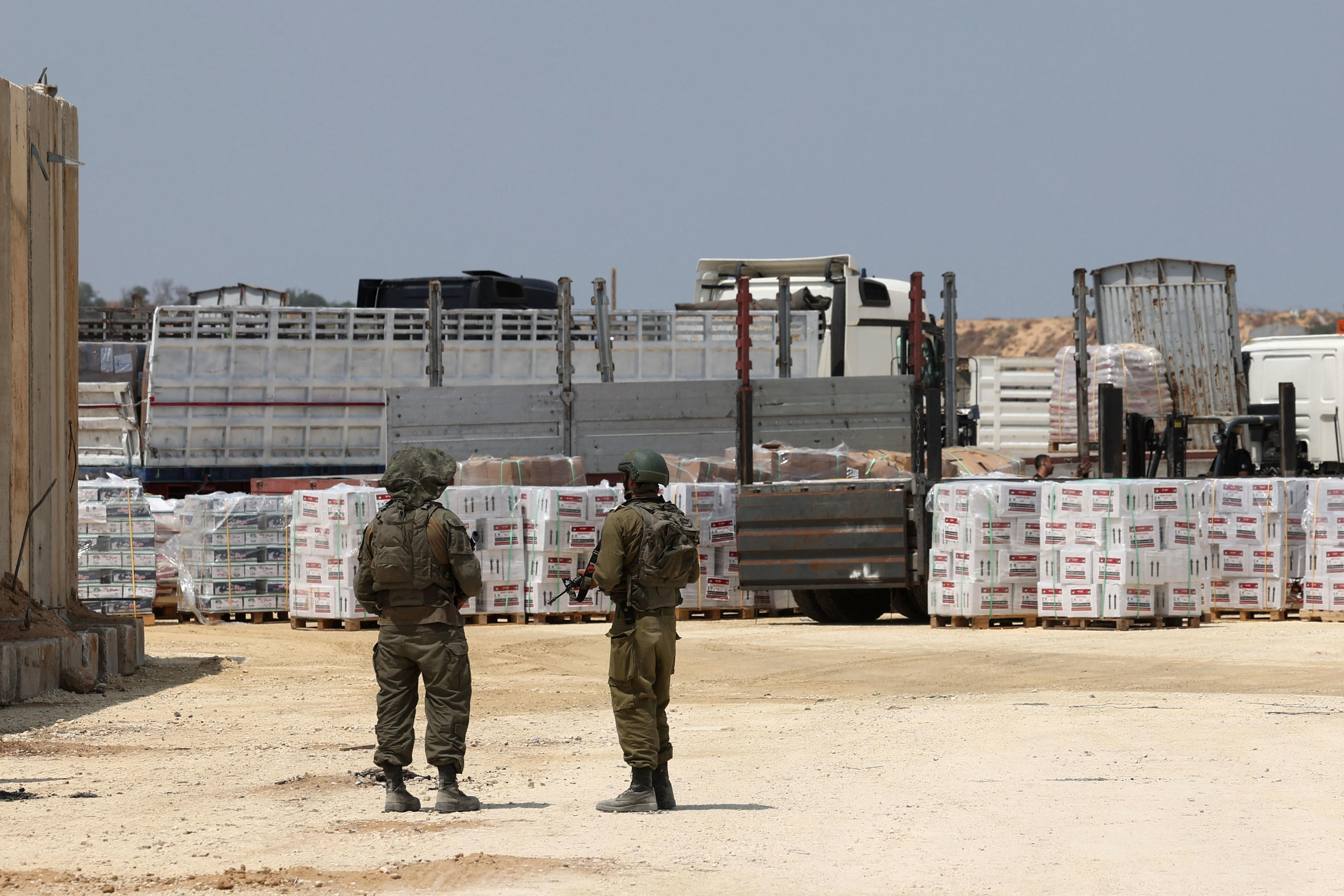 Face aux blocages d’Israël concernant la livraison d’aide par voie terrestre, Joe Biden avait annoncé début mars la mise en place de cette installation. (Illustration) AFP / JACK GUEZ