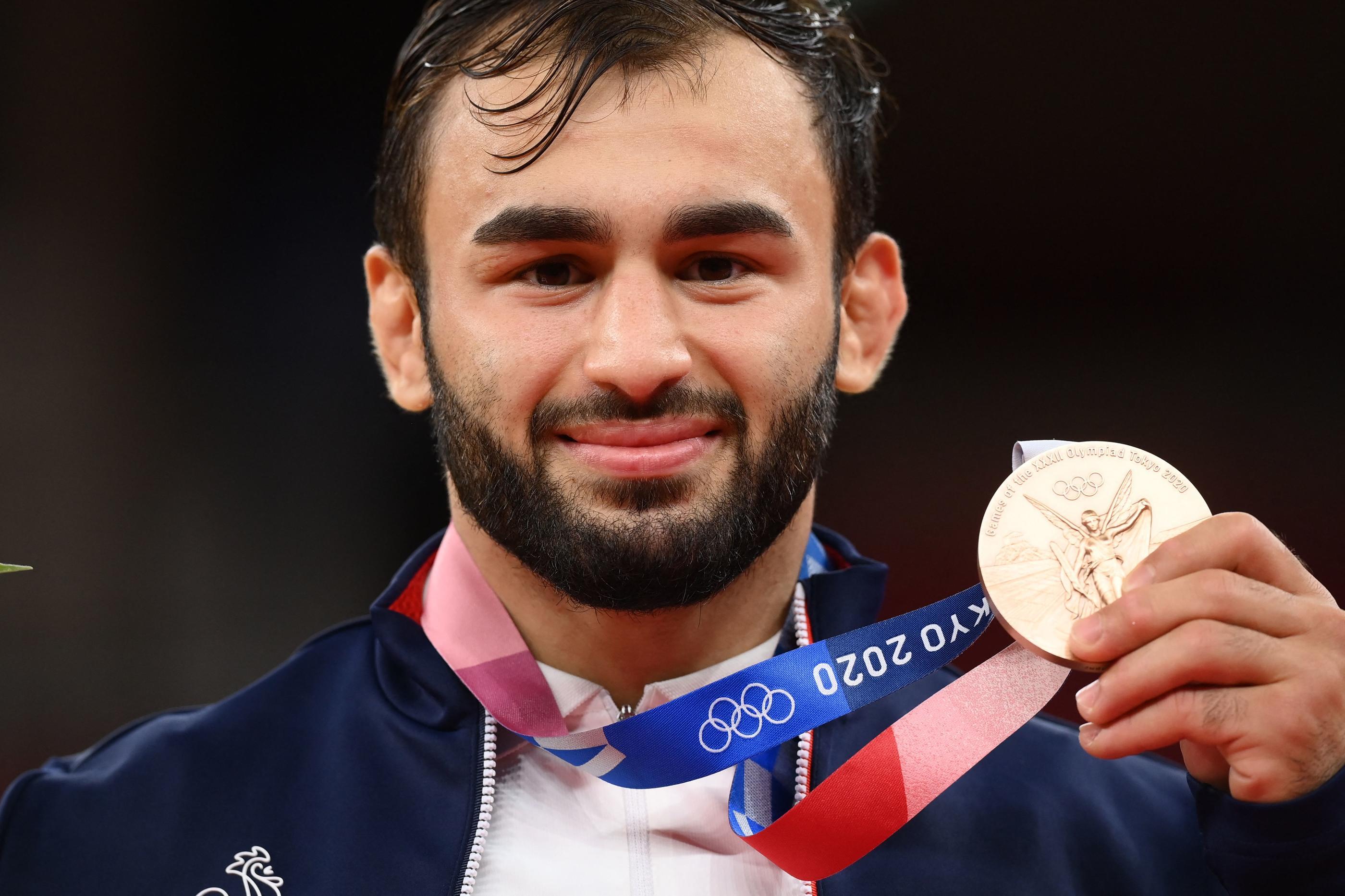 Luka Mkheidze a offert à la France sa première médaille à Tokyo. Franck FIFE / AFP