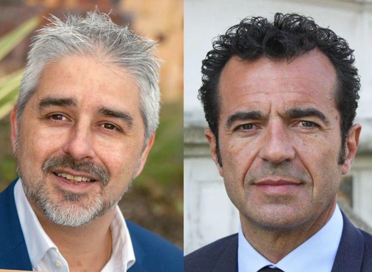 <b></b> Ablon-sur-Seine. Vincent Bayout (SE), élu d’opposition, et Eric Grillon, le maire (LR), sont candidats aux élections municipales de mars 2020.