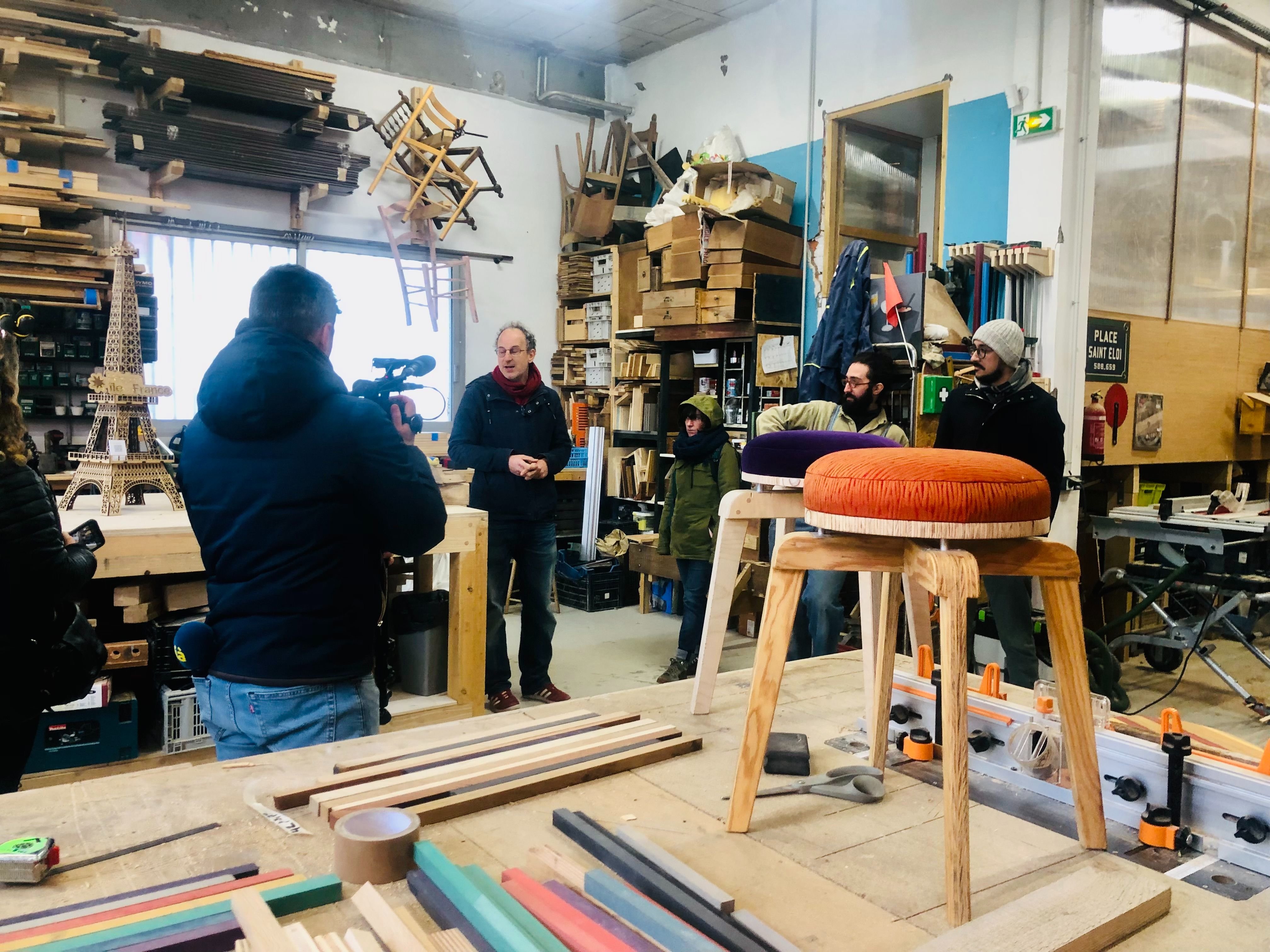 Noisy-le-Sec - Romainville, le 29 novembre. L'Usine des transitions accueille 17 entreprises, collectifs et associations autour de l'économie sociale et solidaire et de l'économie circulaire. LP/Hélène Haus