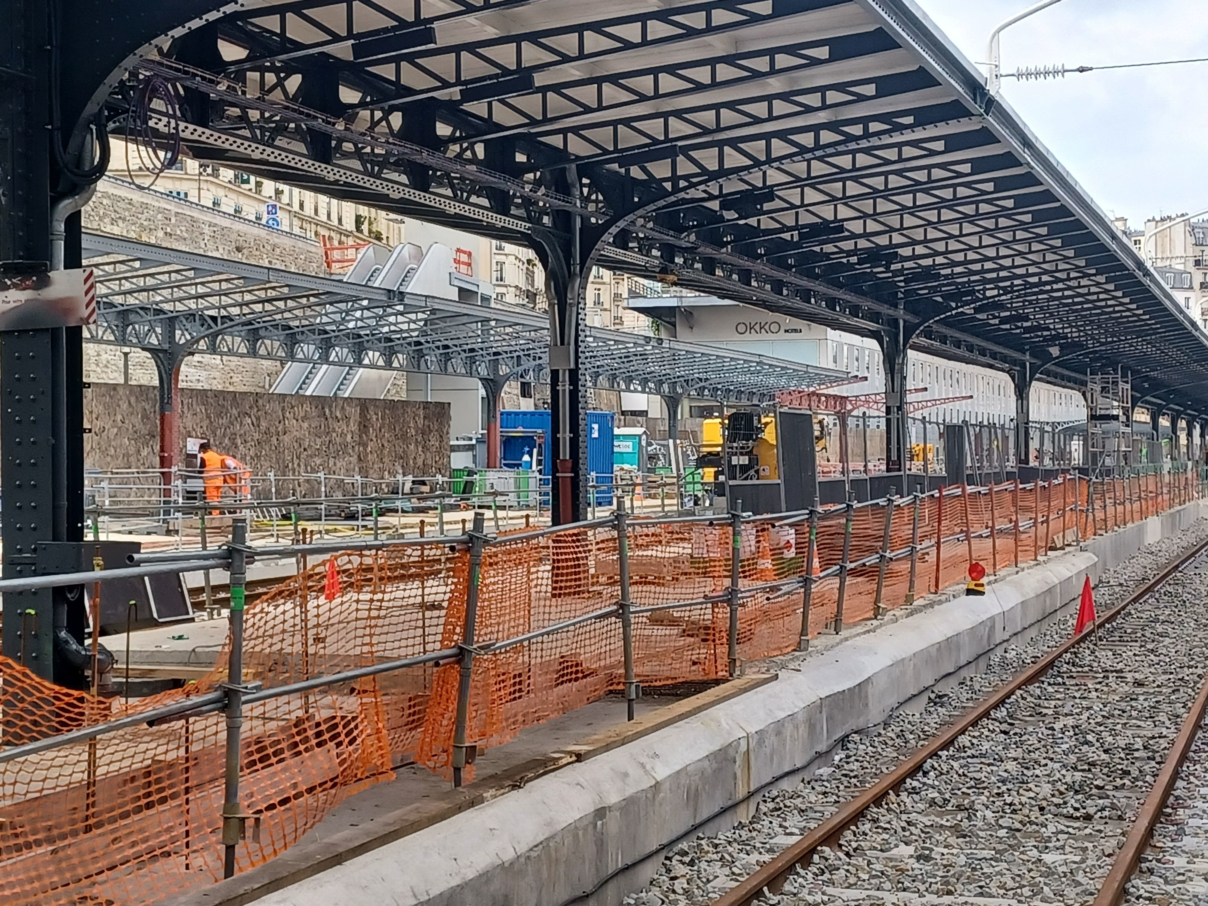 Gare de l'Est (Paris Xe), le 1er août. Les quais qui accueilleront les départs et arrivées du CDG Express vers et en provenance de Roissy sont presque terminés. LP/J.VA.