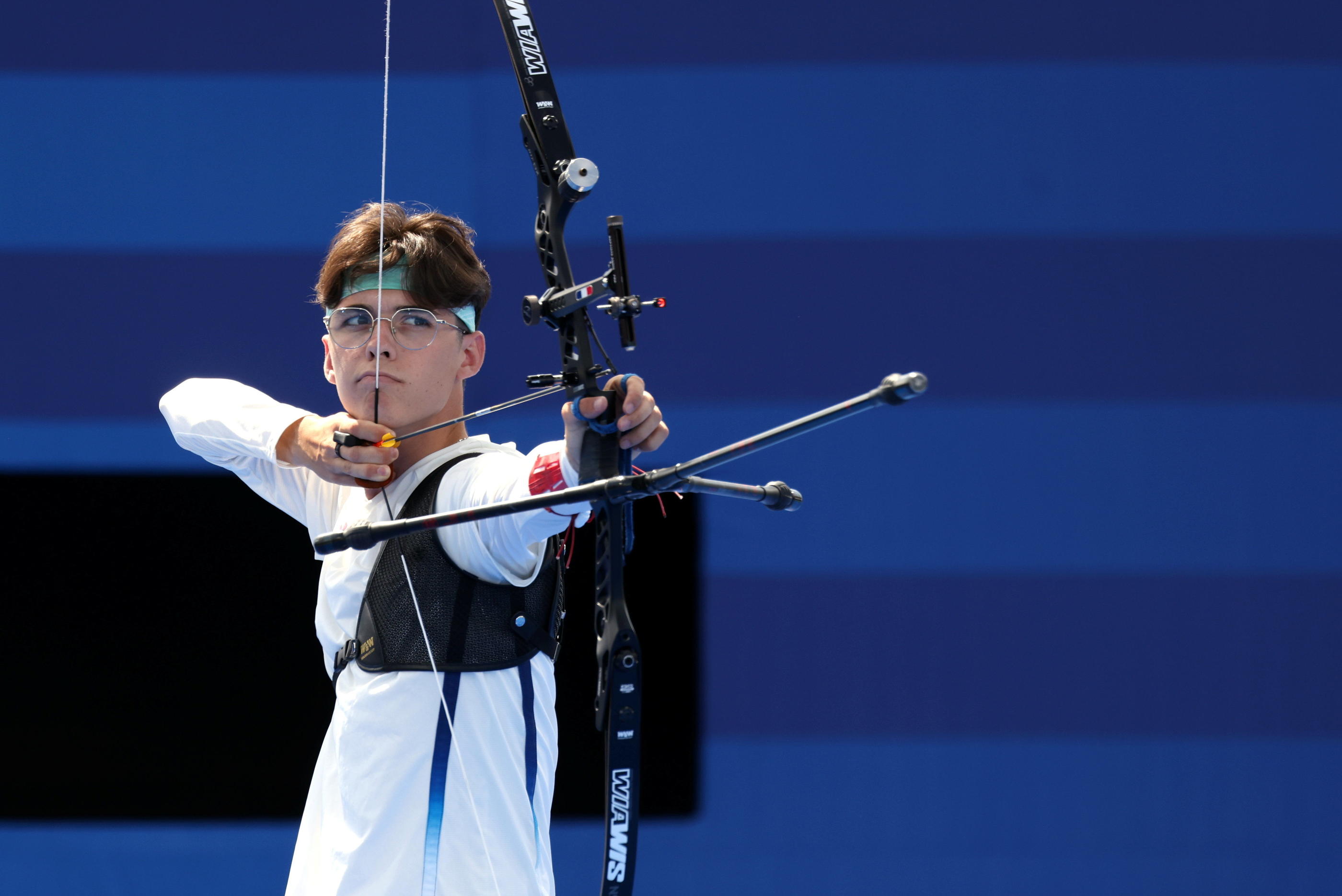 Âgé de 17 ans, Baptiste Addis a remporté la médaille d'argent en tir à l'arc par équipes, durant les Jeux olympiques. LP/Jean-Baptiste Quentin