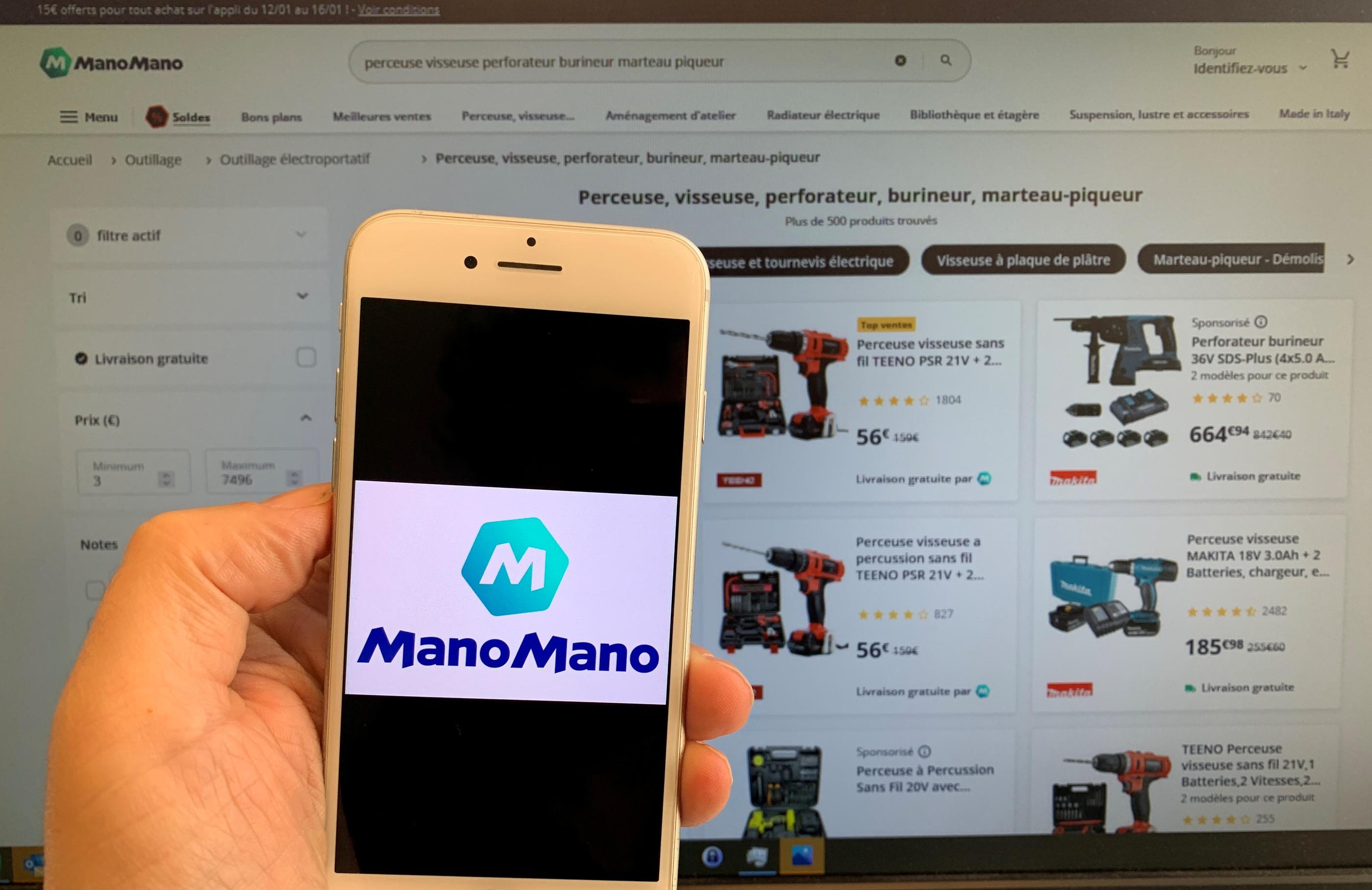 Les internautes peuvent trouver 2 000 références d'occasion sur le site de ManoMano, qui promet des réductions jusqu’à 35 % du prix neuf. LP/Matthieu Turel