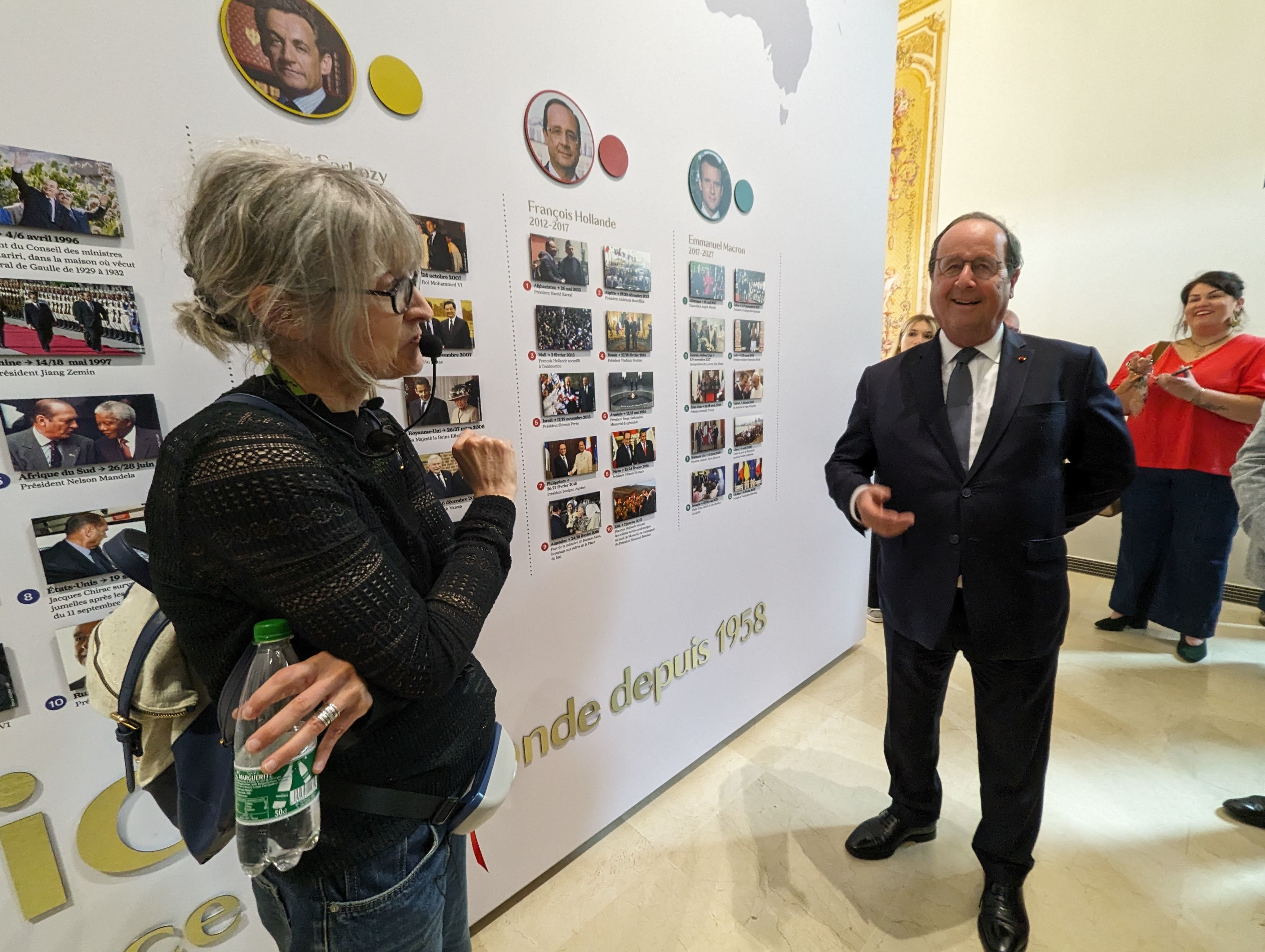 Sarran (Corrèze), le 7 juin. François Hollande dans la galerie consacrée aux huit présidents de la Vᵉ République. LP/Franck Lagier