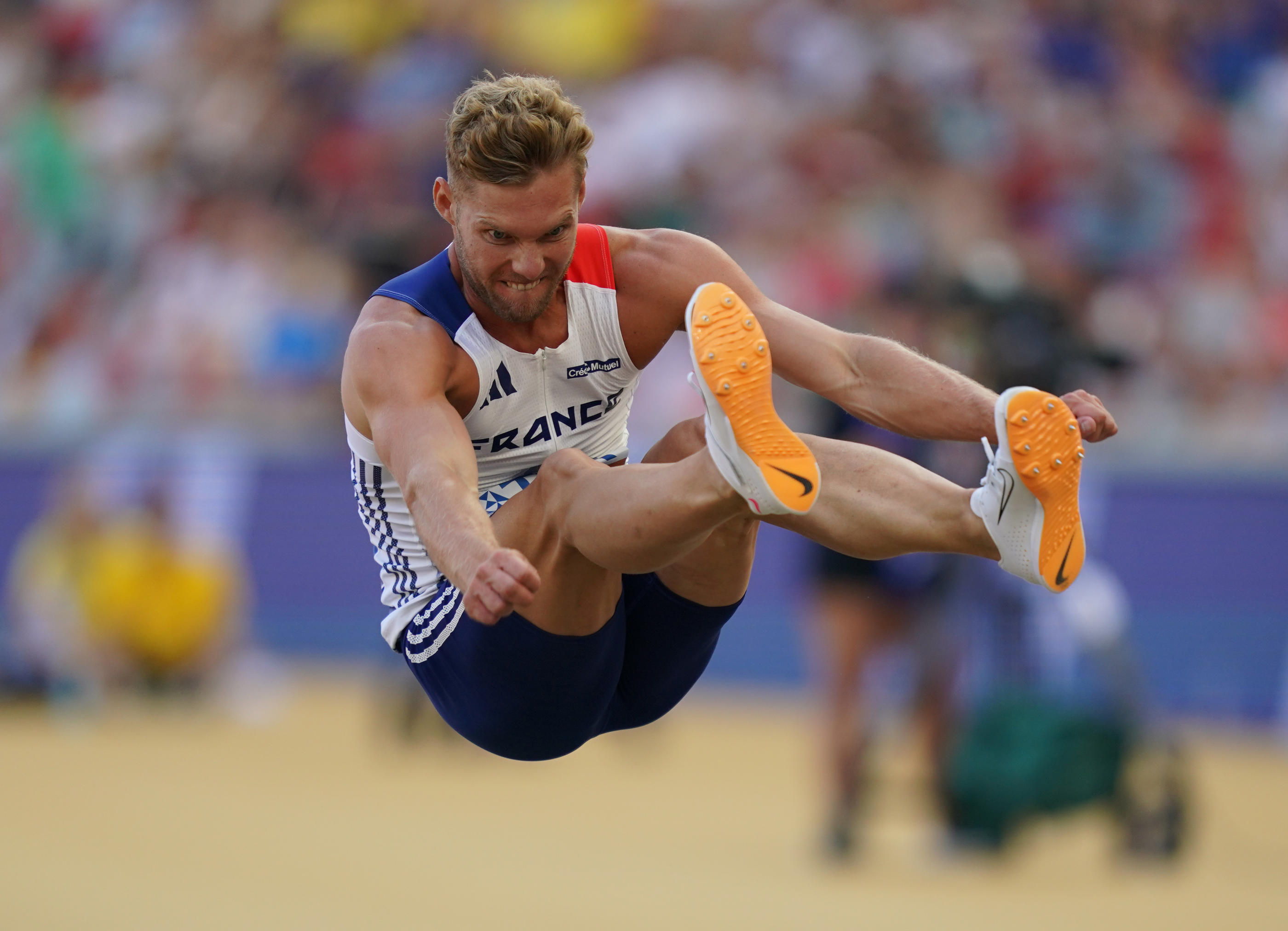 Kevin Mayer ici lors des Championnats du monde de Budapest, en 2023. Icon sport