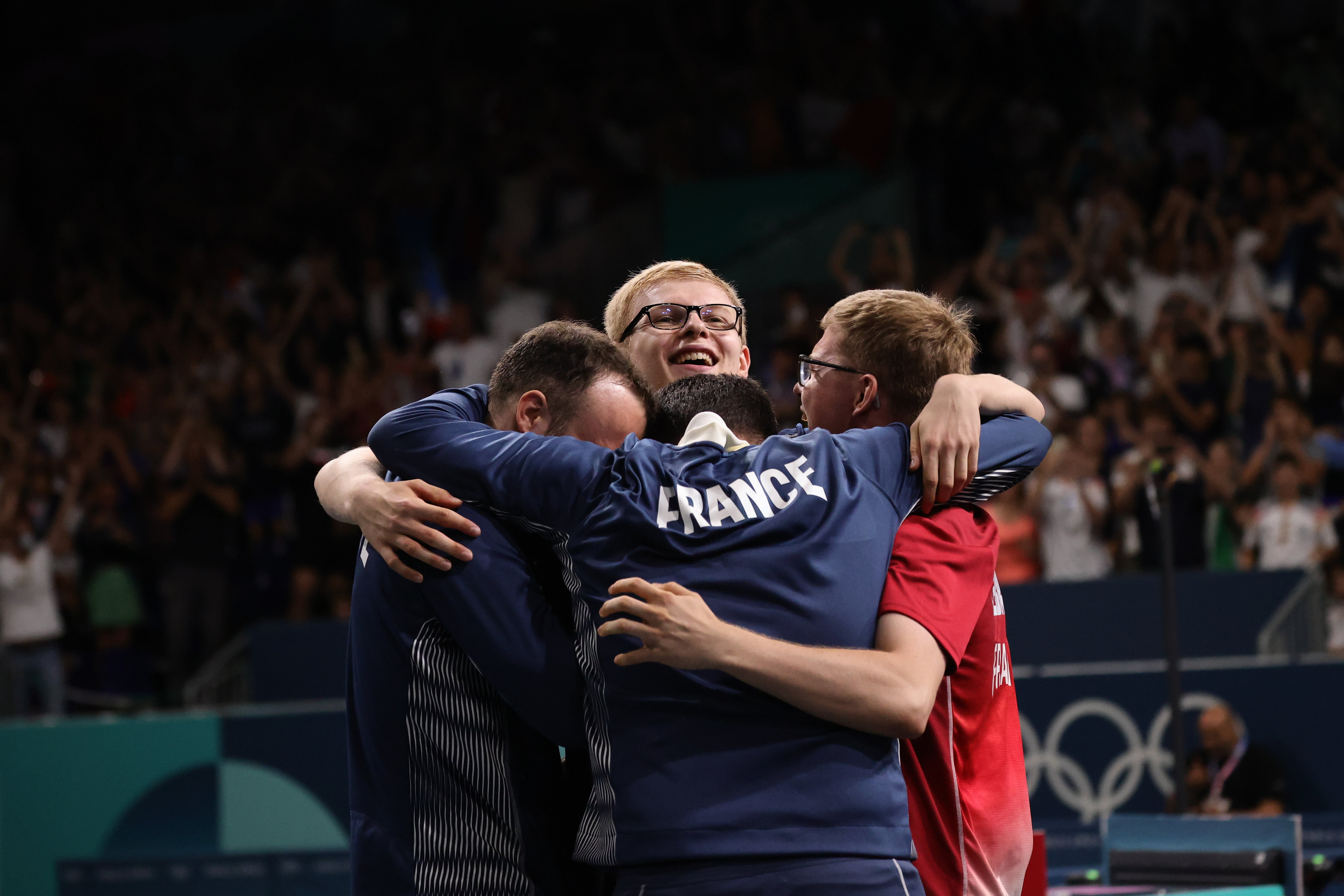 Les "Bleus du ping" ont battu le Japon en petite finale du tournoi olympique, rapportant une seconde médaille historique pour leur sport. LP/Olivier Arandel