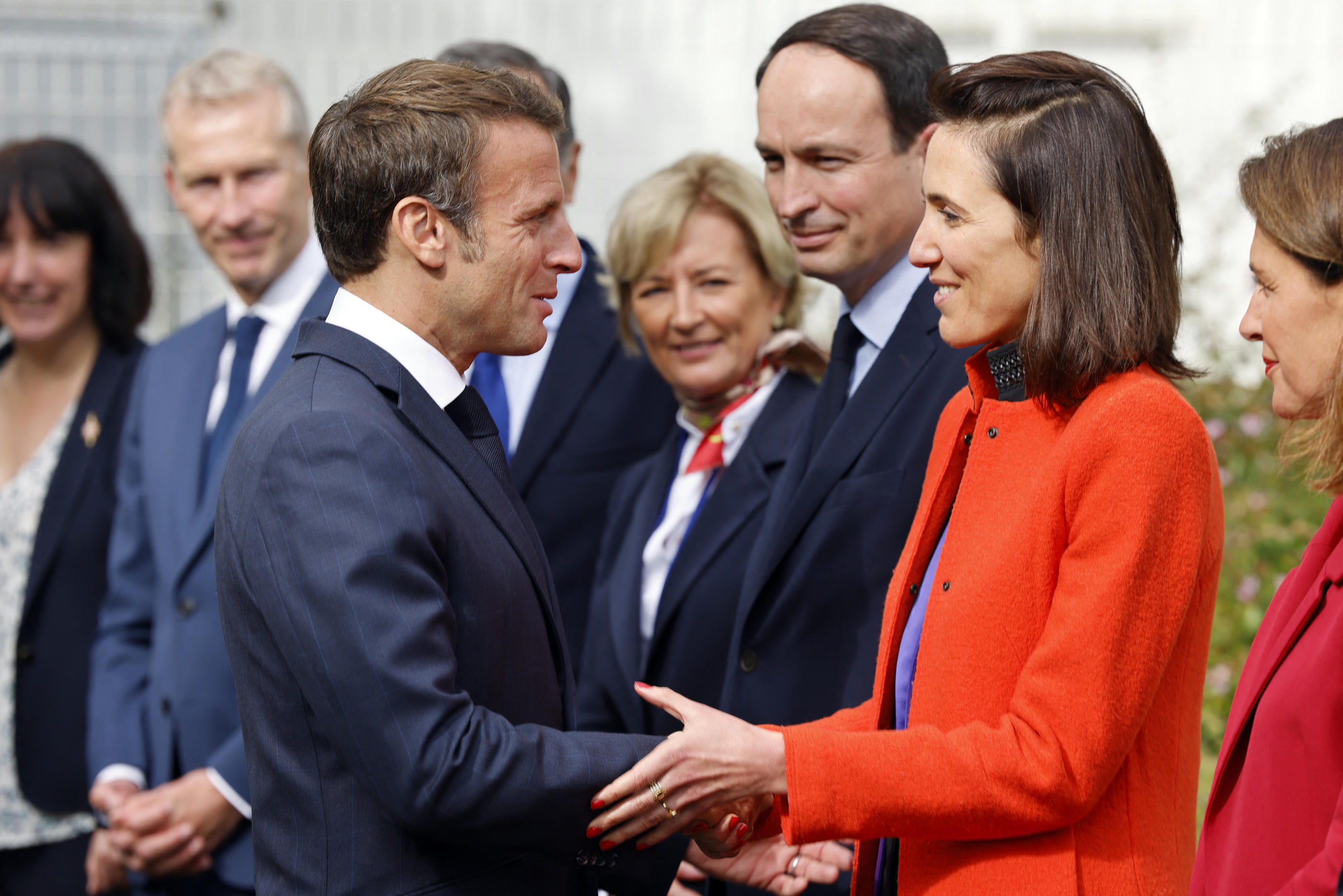 Si Valérie Hayer est la tête de liste Renaissance aux européennes, «c’est Emmanuel Macron qui décide à la fin», tranche un cadre du parti. AFP/Ludovic Marin