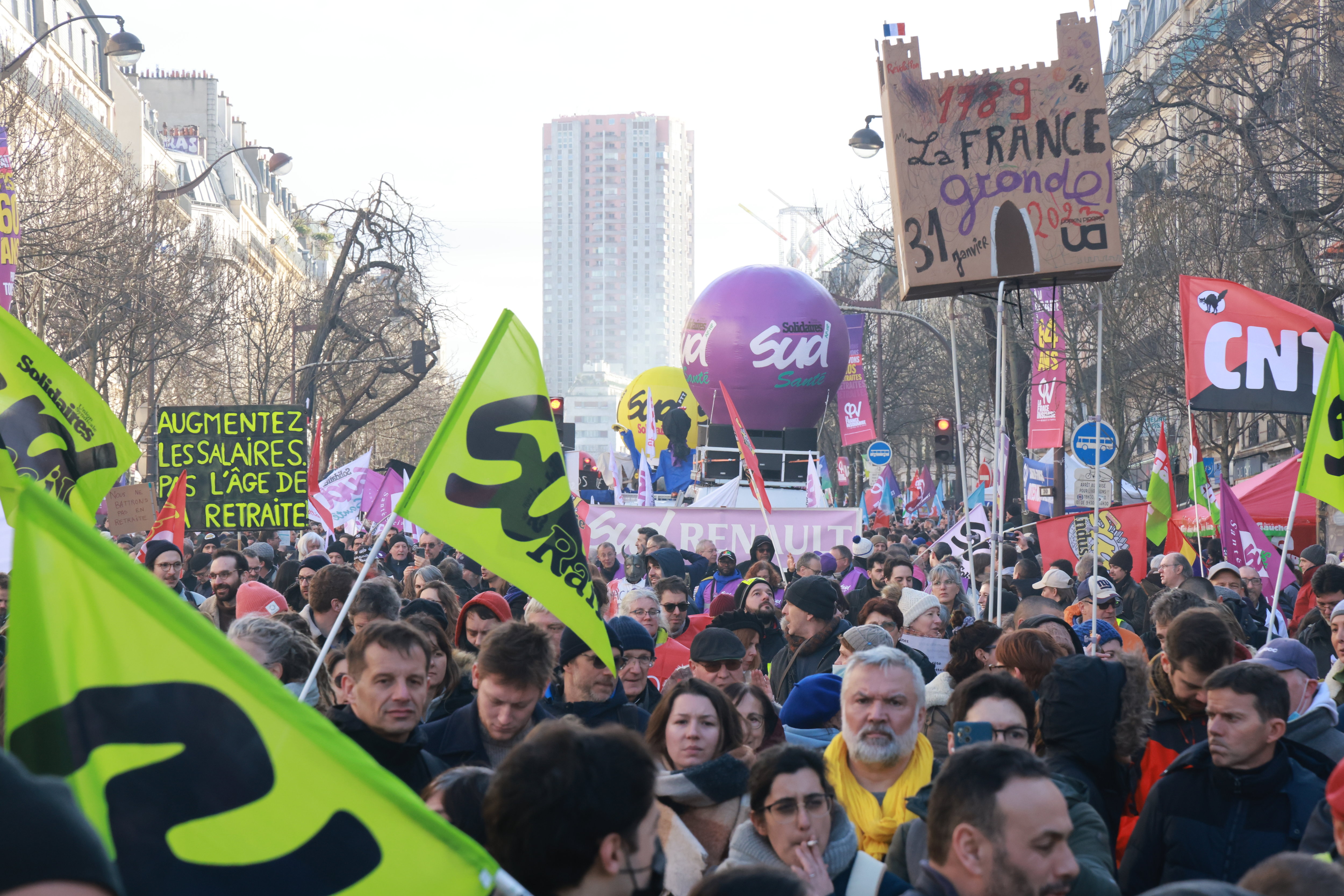 La mobilisation contre la réforme des retraites s'était renforcée ce 31 janvier, après des premières manifestations le 19. LP/Philippe Lavieille