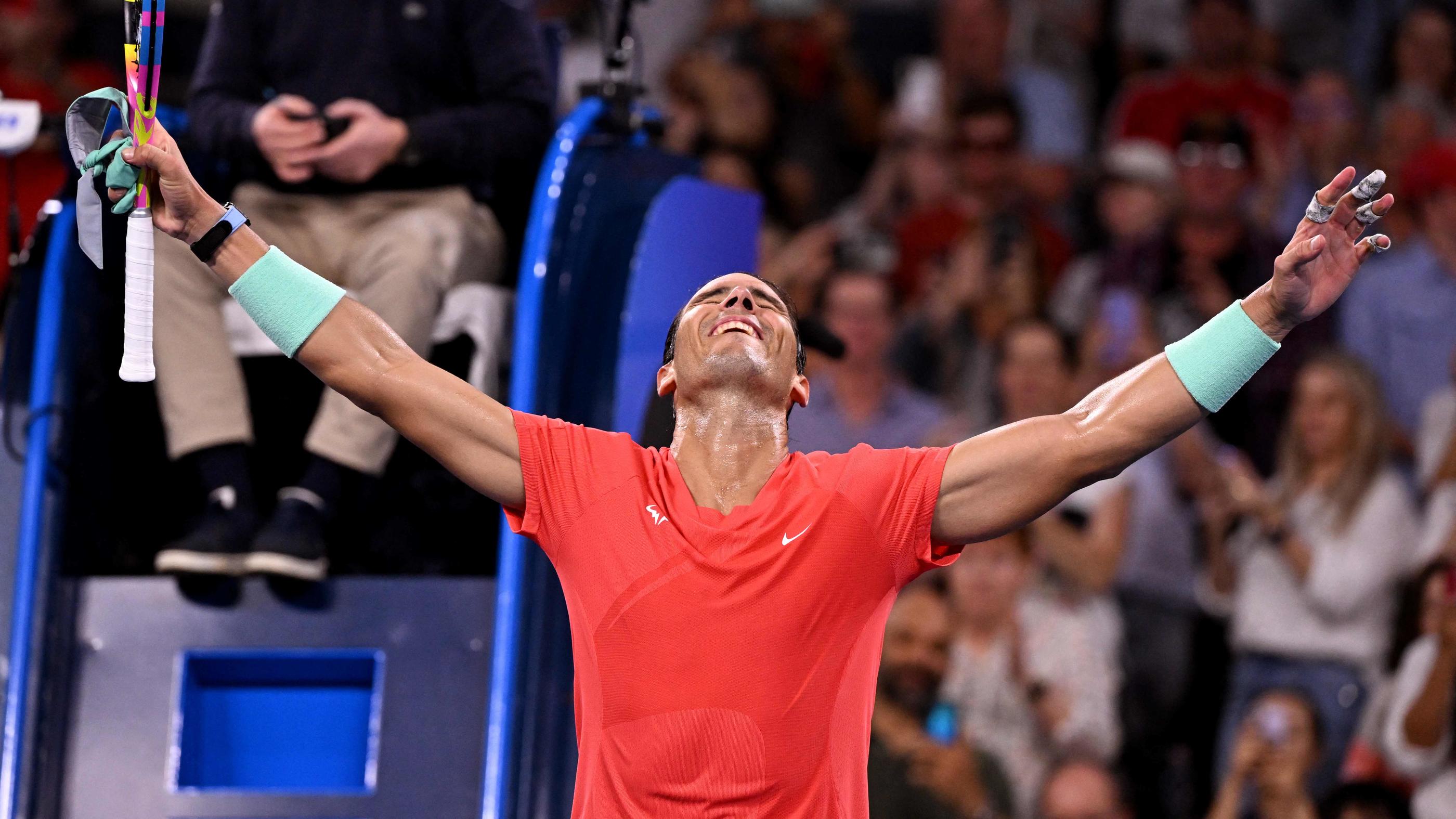 Rafael Nadal n'avait plus joué de match en simple depuis l'Open d'Australie en janvier 2023. William WEST / AFP