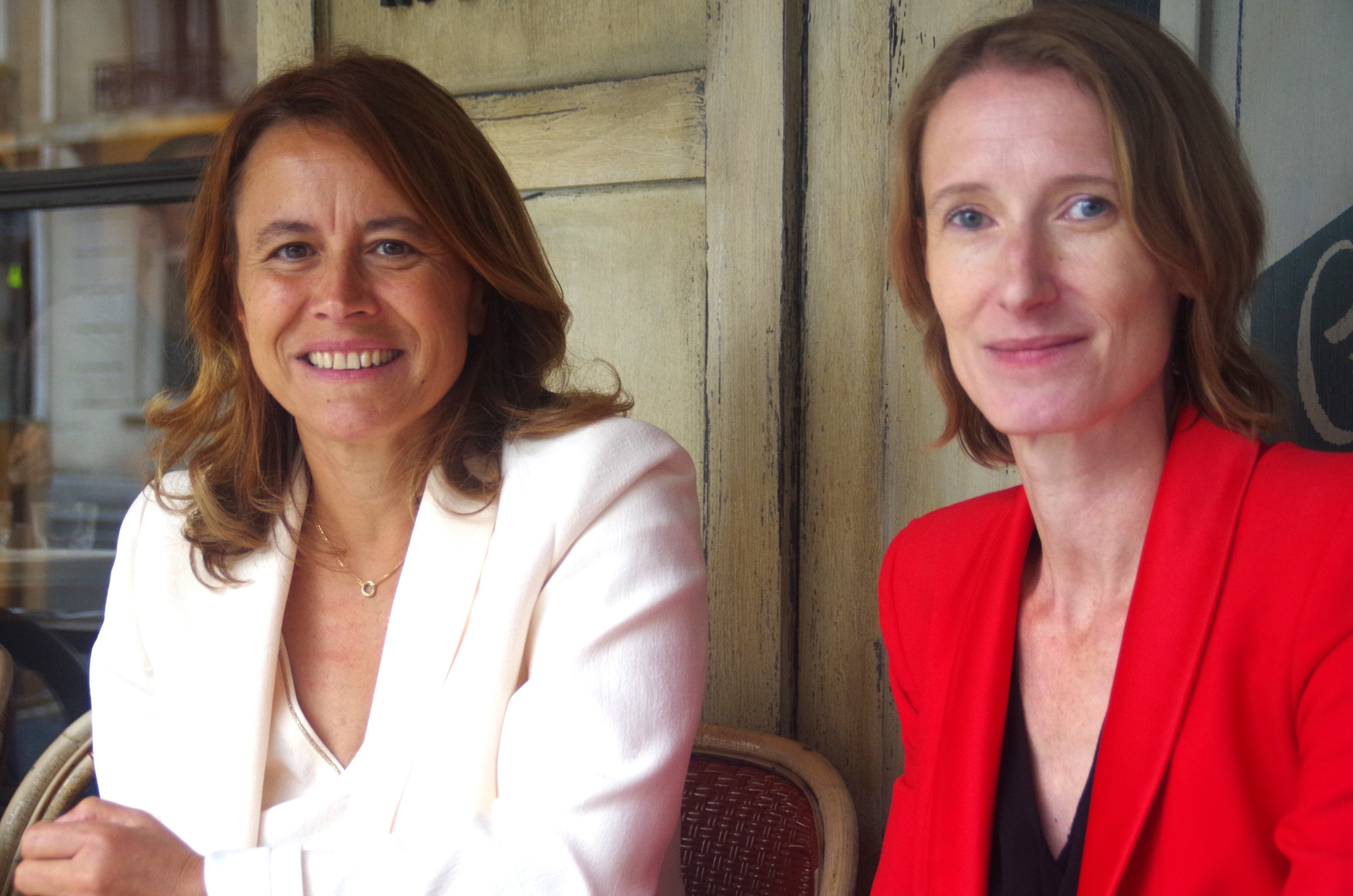 Paris (XVe), ce jeudi 5 septembre. Maud Gatel, secrétaire générale du MoDem et présidente du groupe MoDem au Conseil de Paris, aux côtés de Delphine Bürkli, maire du IXe arrondissement. LP/Alexis Bisson