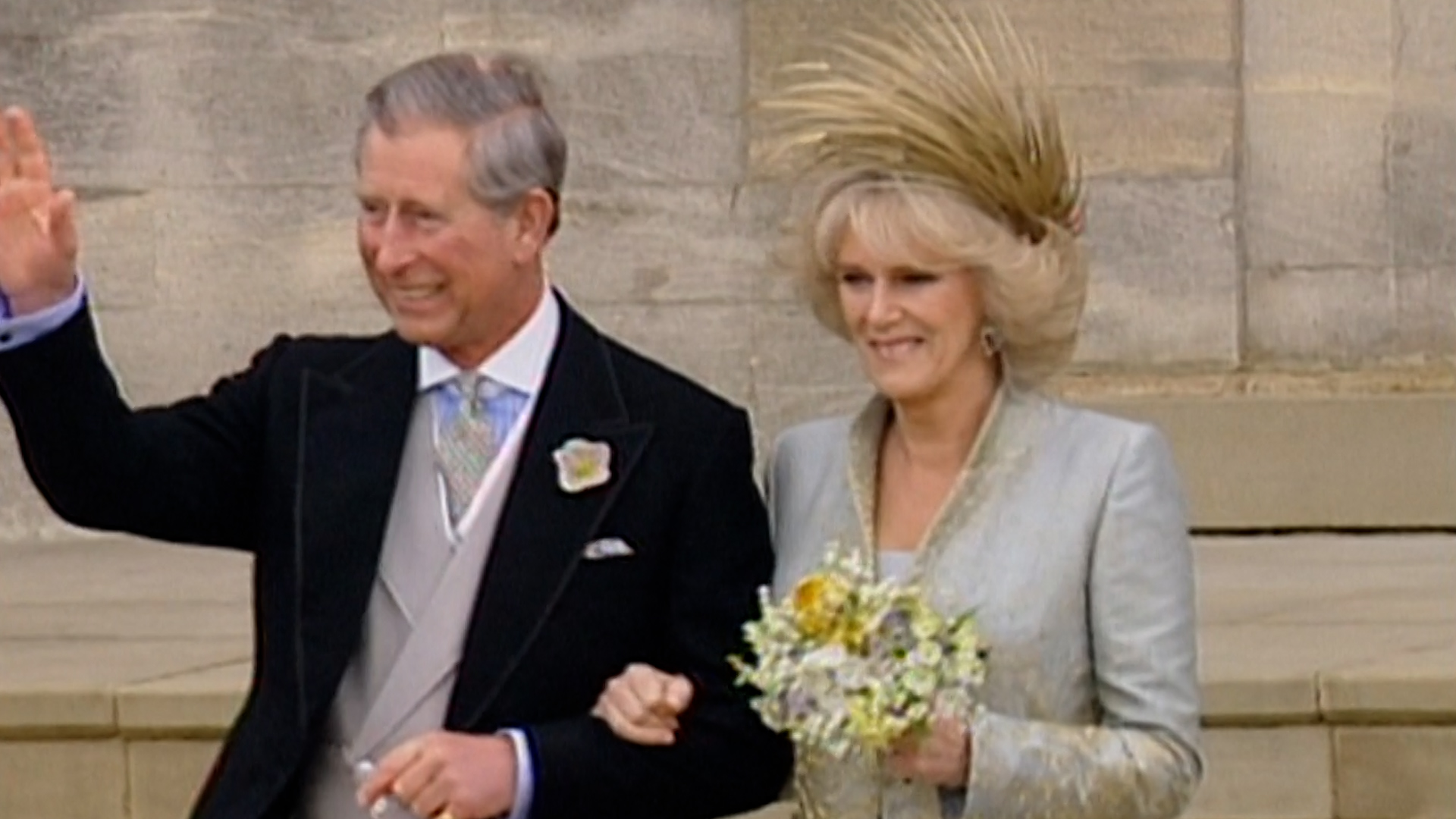 Charles et Camilla lors de leur mariage en 2005