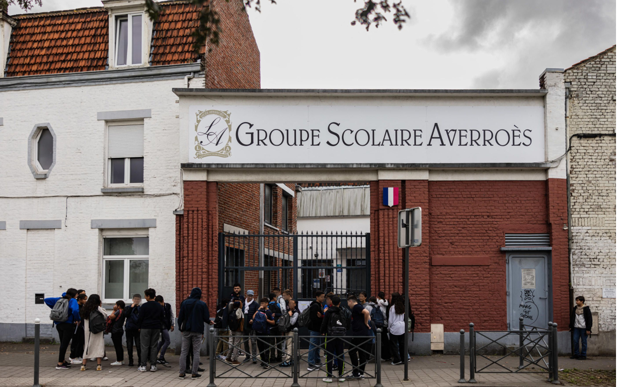 Le préfet du Nord a décidé de résilier le contrat d’association qui liait ce lycée confessionnel musulman de Lille à l’État. AFP/Sameer Al-Doumy