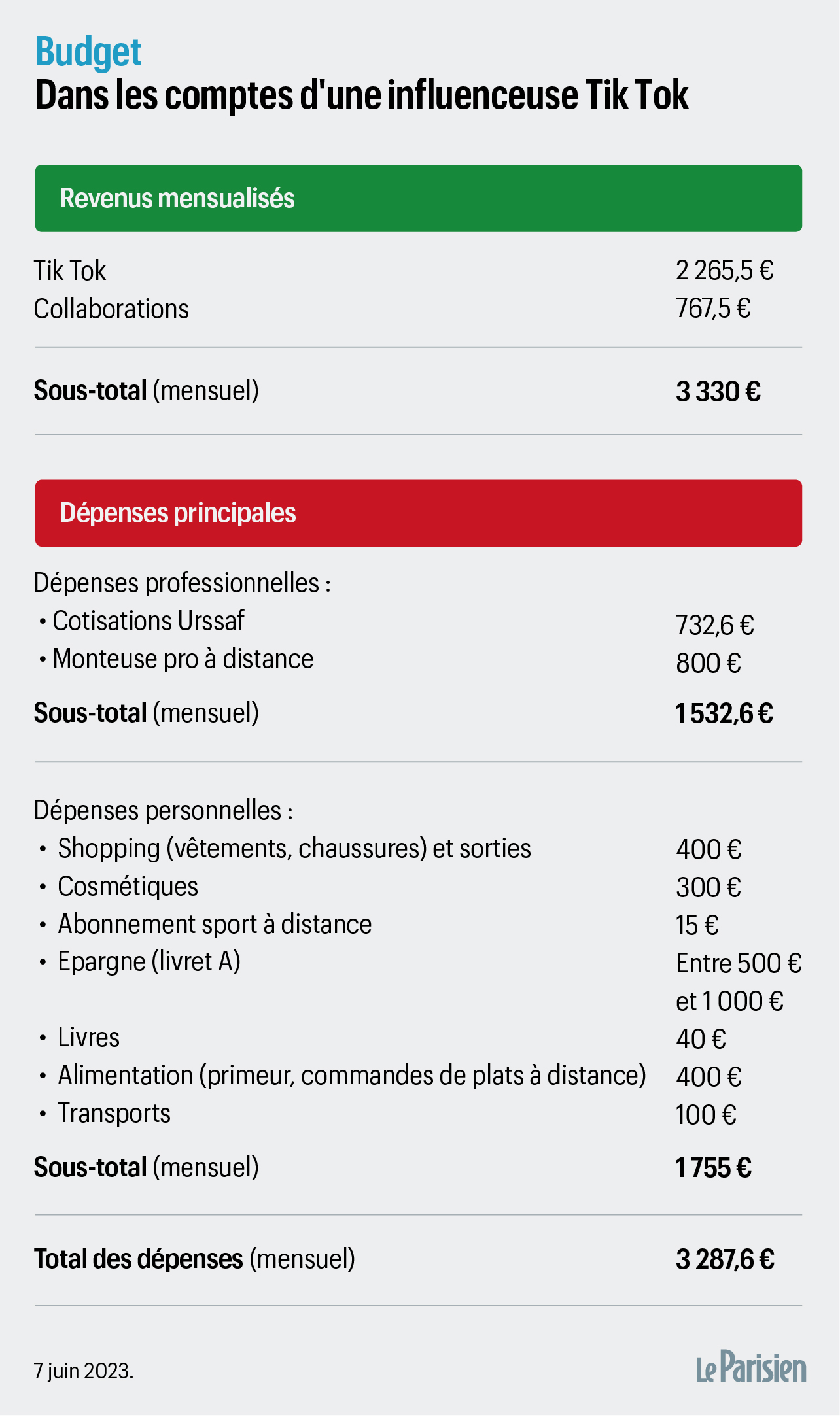 Sur Instagram, TikTok et , ces comptes vous apprennent à gérer votre  budget - Le Parisien