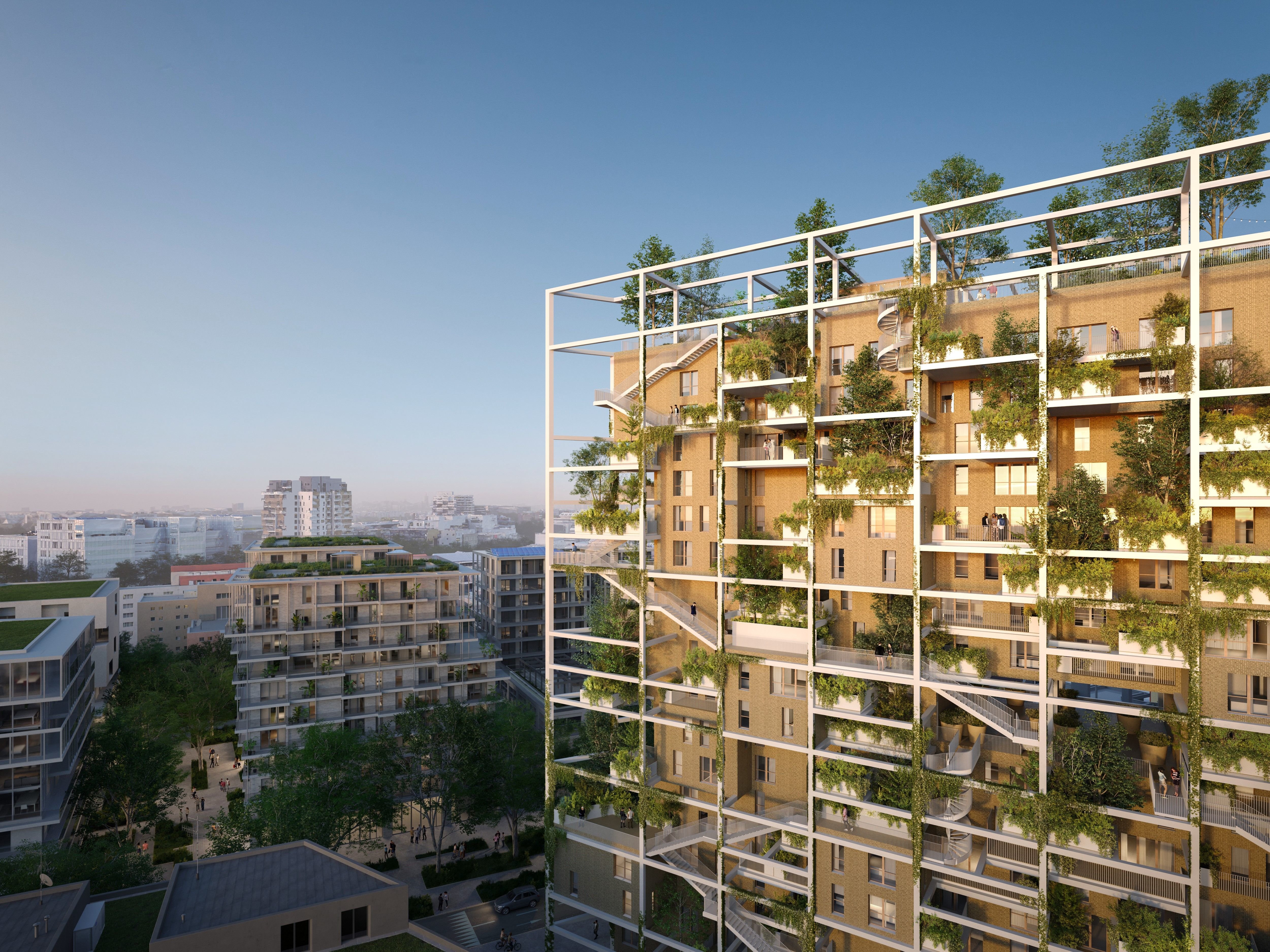 Le bâtiment de dix-huit étages disposera de 190 logements et 2 831 m² d’espaces extérieurs, dont 650 m2 en toit-terrasse accessible. Près de 400 arbres doivent y être plantés. Il aura aussi son potager et 37 nichoirs. MRDV