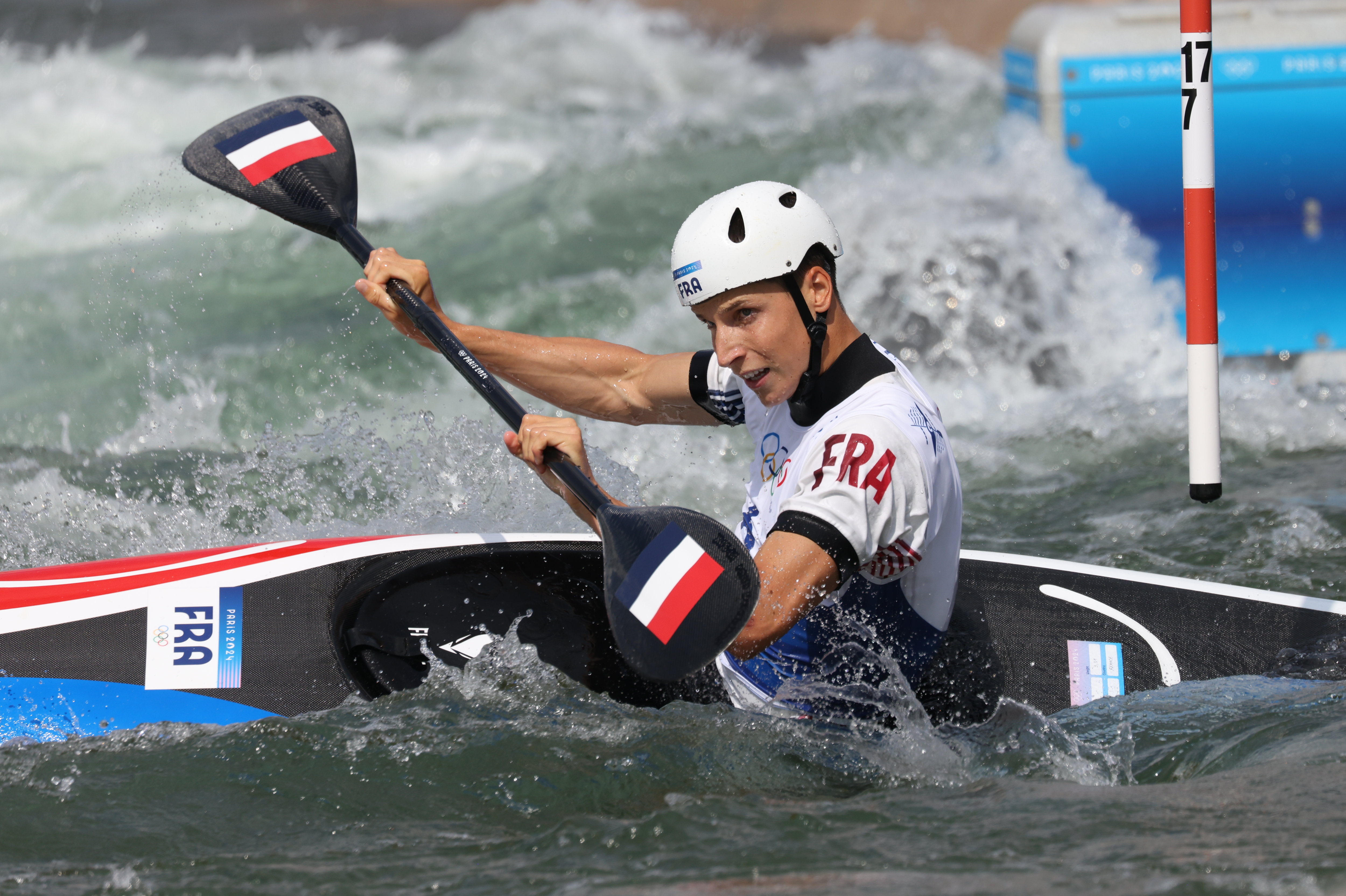 Stade nautique de Vaires-sur-Marne, ce jeudi 1er août. Titouan Castryck n'a pas encore 20 ans mais incarne l'avenir — et même déjà le présent — du kayak tricolore. LP/Jean-Baptiste Quentin