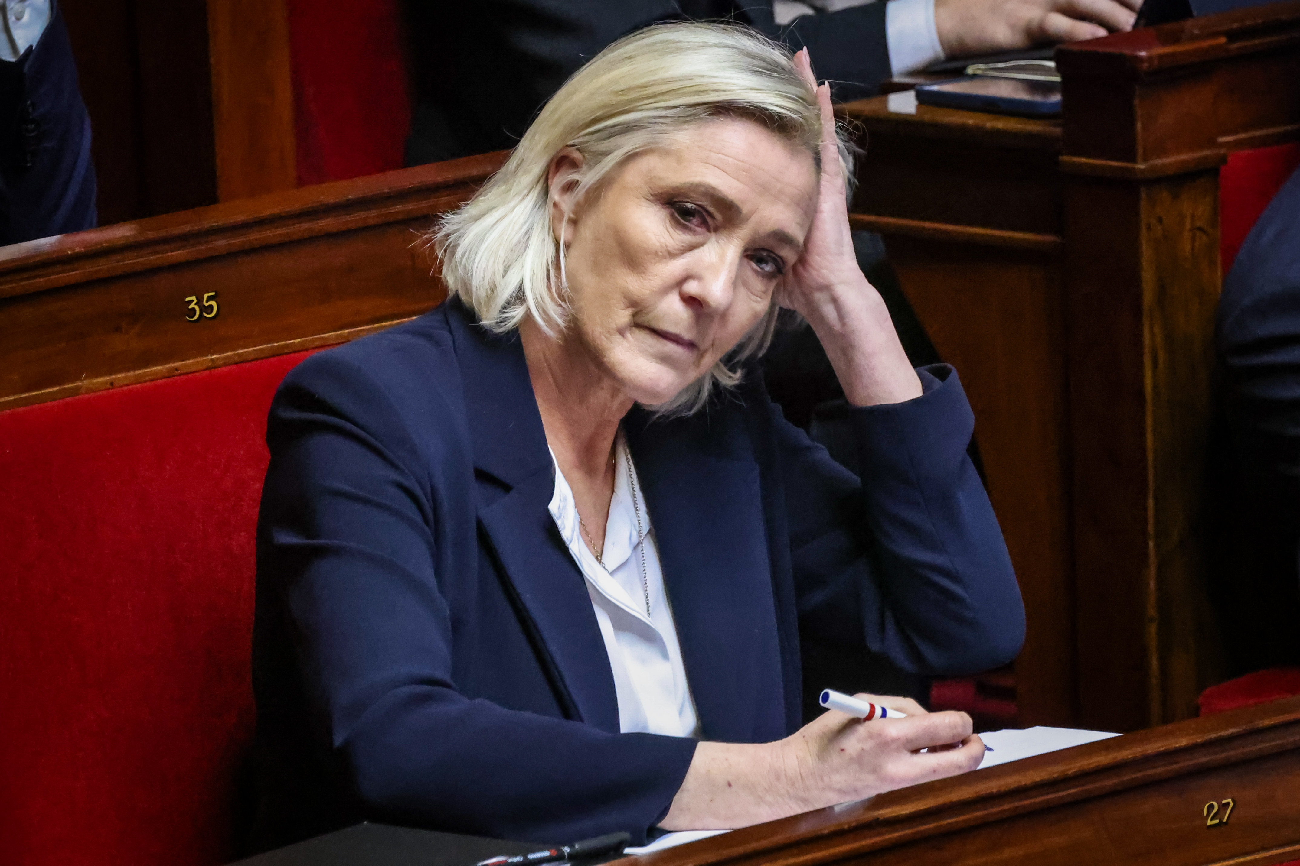 Ce dimanche, Marine Le Pen va à Madrid pour soutenir le parti espagnol d’extrême droite Vox pour, selon son entourage, «plaider l’unité des souverainistes au niveau européen» sur des votes stratégiques futurs. LP/Fred Dugit