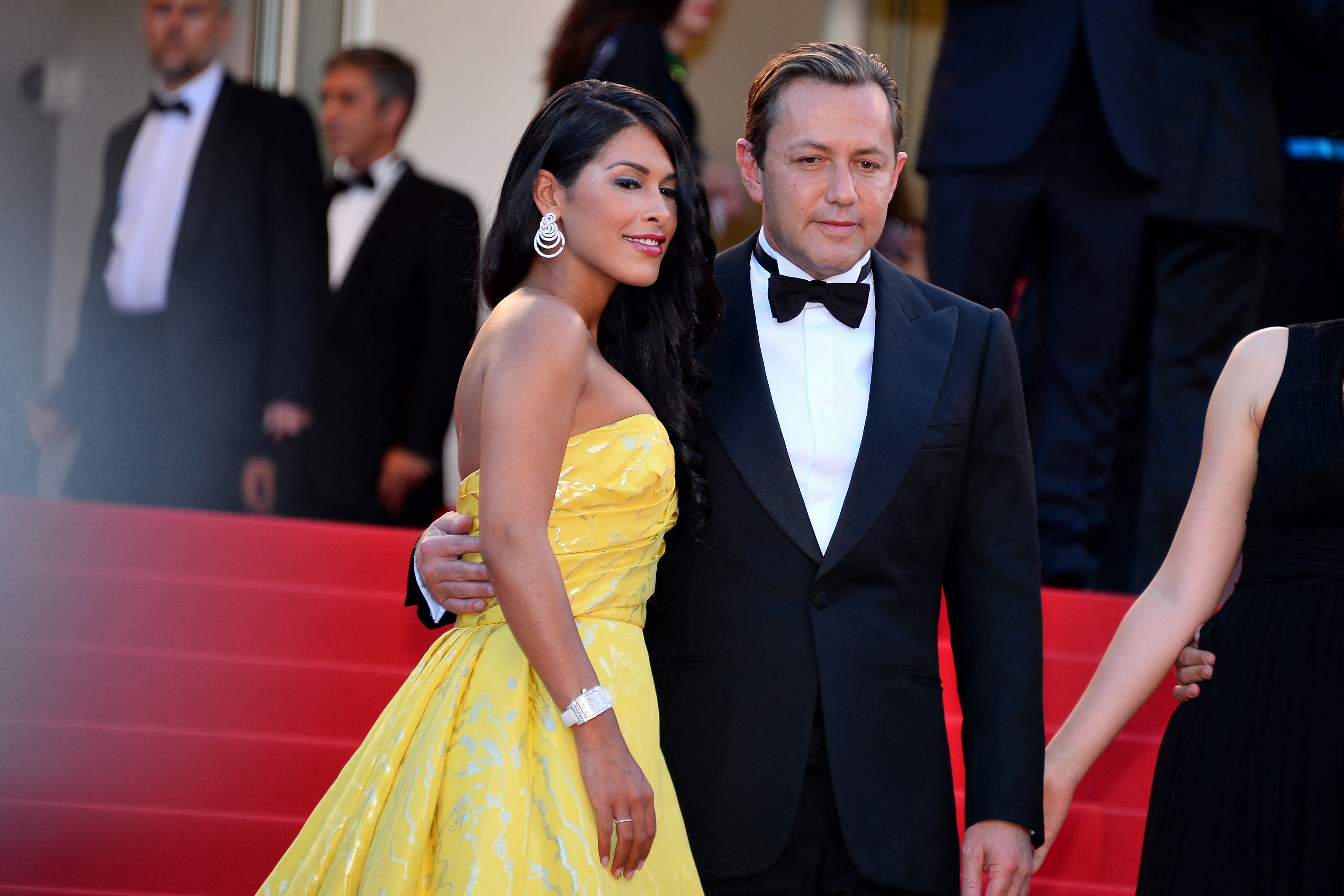 Ayem Nour et Vincent Miclet au Palais des Festivals de Cannes, le 18 mai 2015. Nicolas Briquet/ABACAPRESS.COM