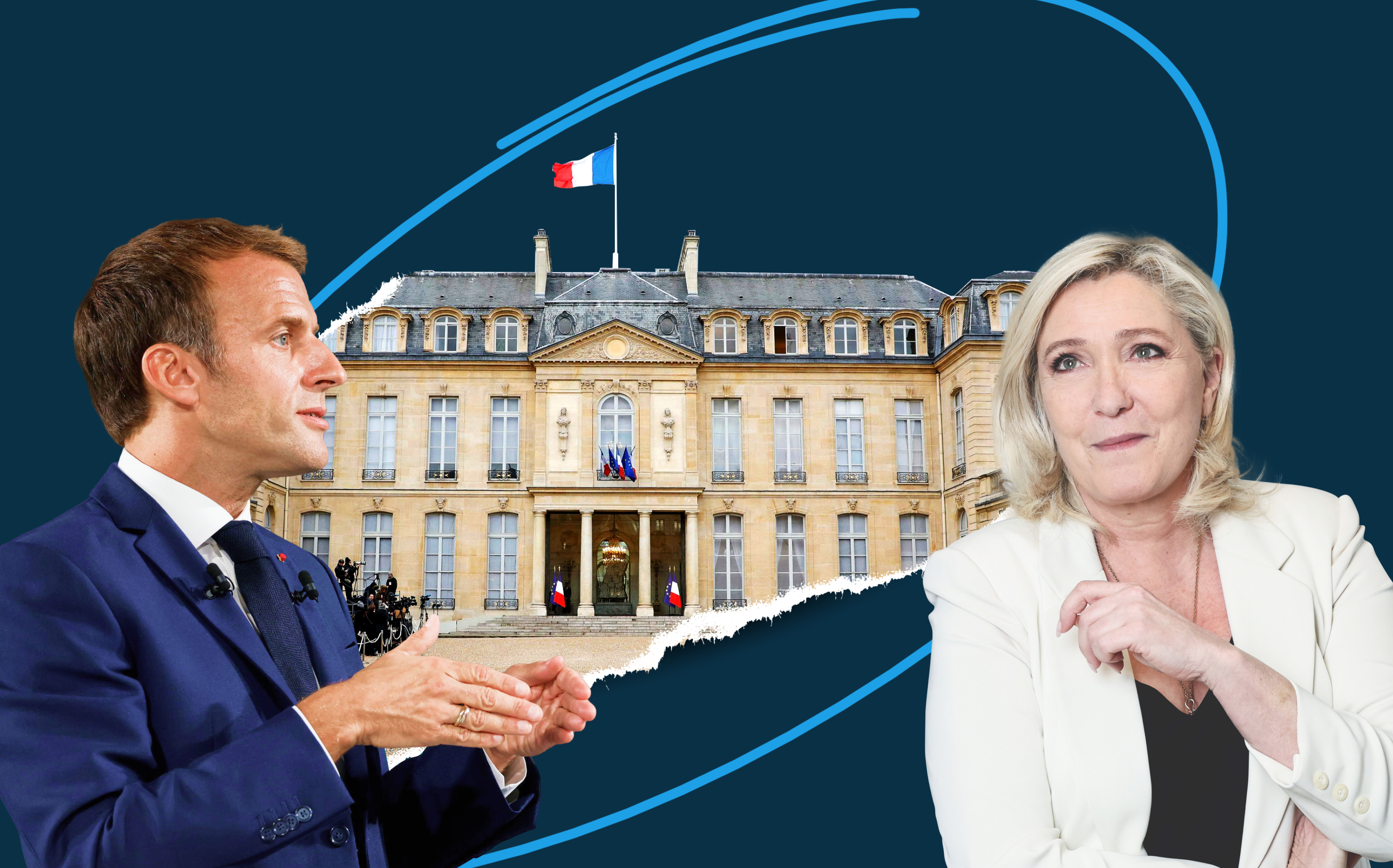 Les résultats de l'élection présidentielle seront connus le 24 avril 2022. Collage Datagif pour Le Parisien