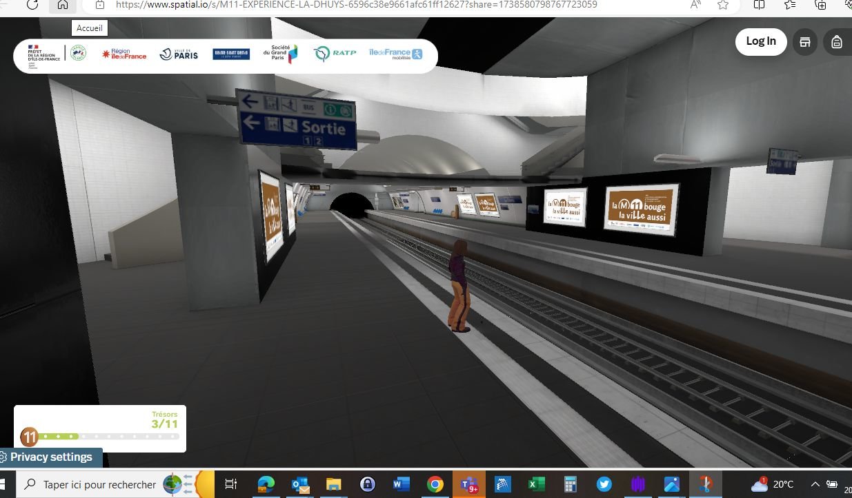 Le jeu vidéo  développé par la RATP et l'agence digitale Swipe Back permet aux utilisateurs de déplacer un avatar dans la future station La Dhuys qui a été entièrement numérisée.