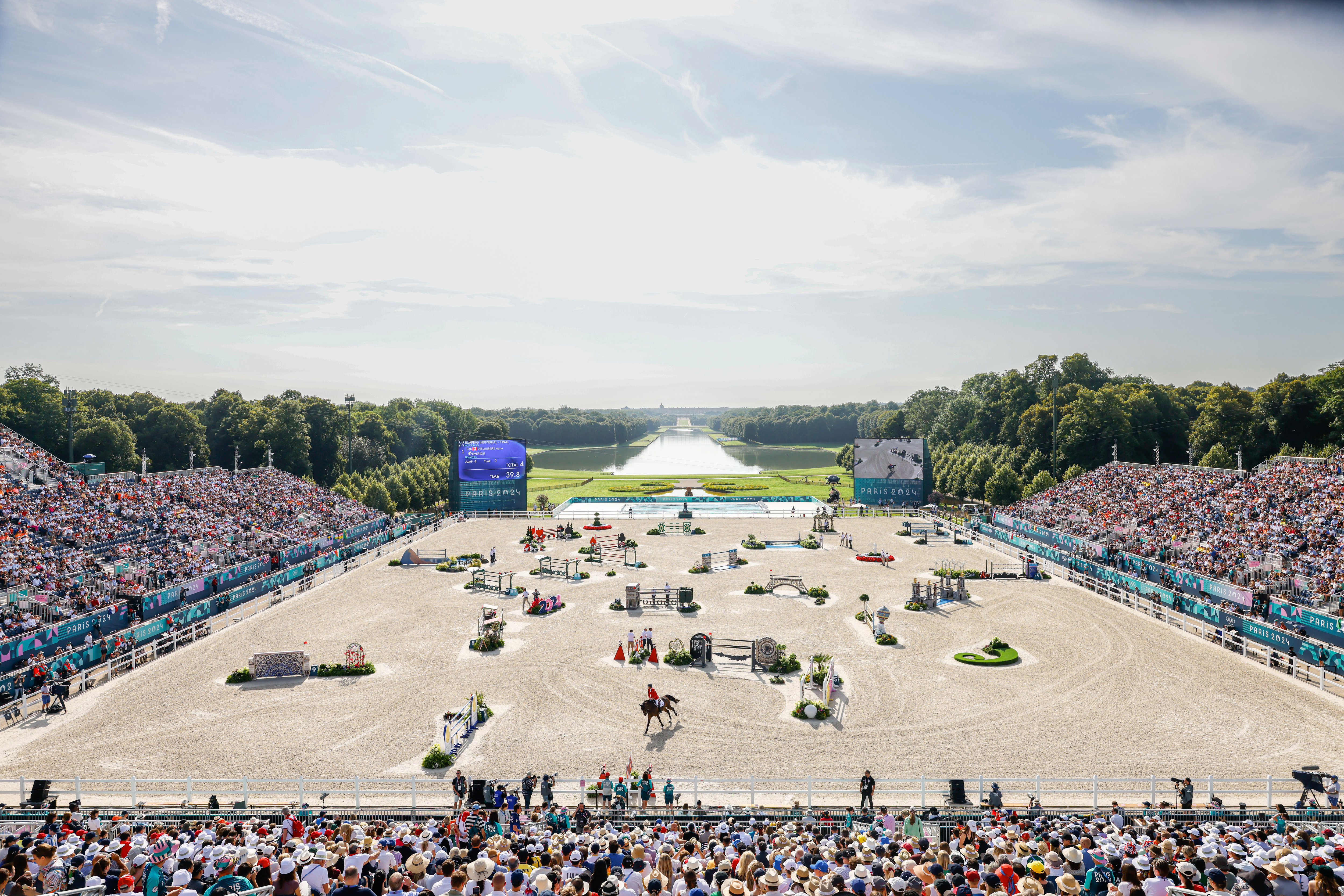 Versailles (Yvelines), le 6 août. Les cavaliers amateurs ont été époustouflés par le site olympique. LP/Olivier Corsan