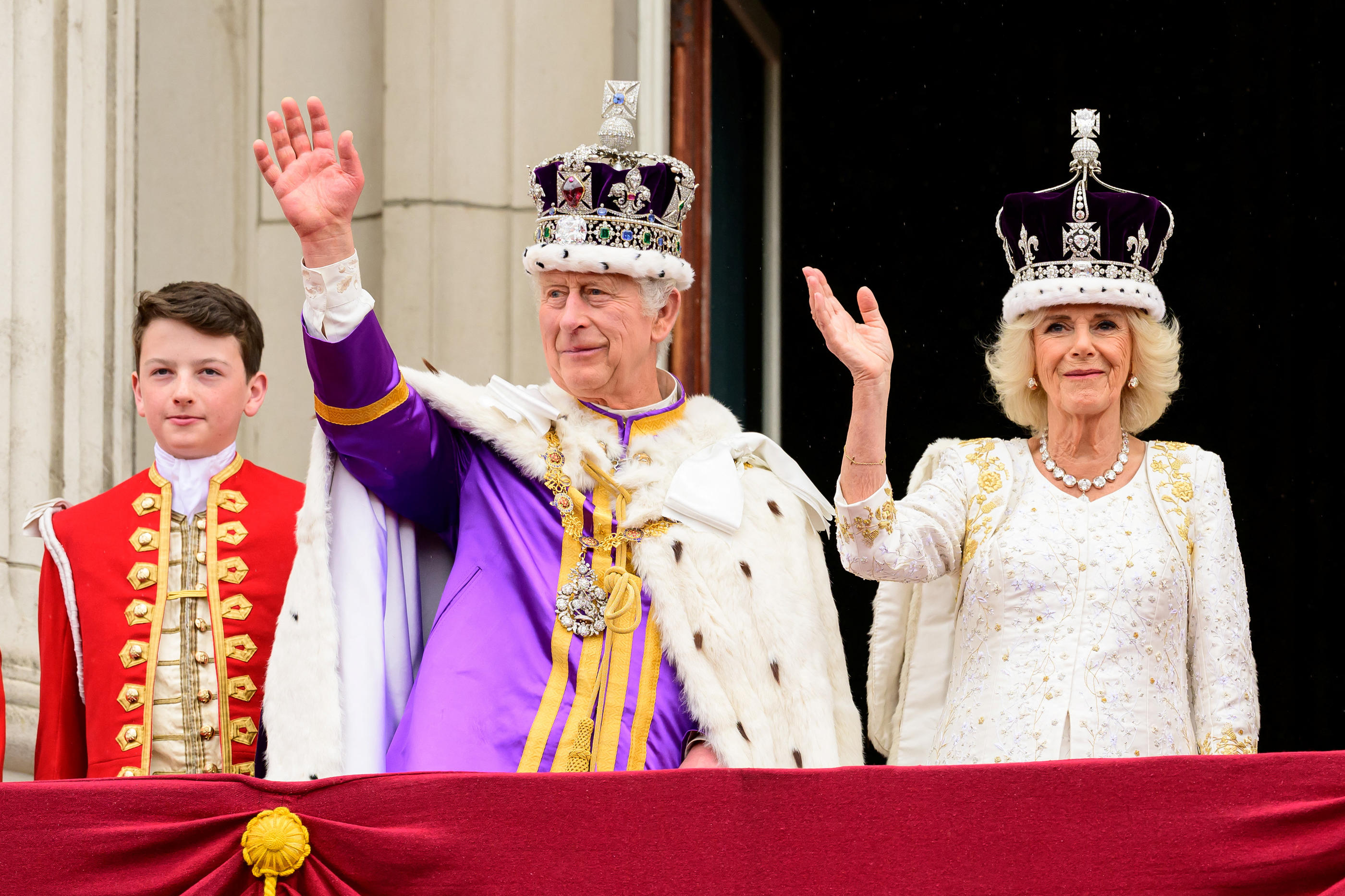 Le roi Charles, ici avec la reine consort Camilla, a été couronné en mai 2023. Getty Images