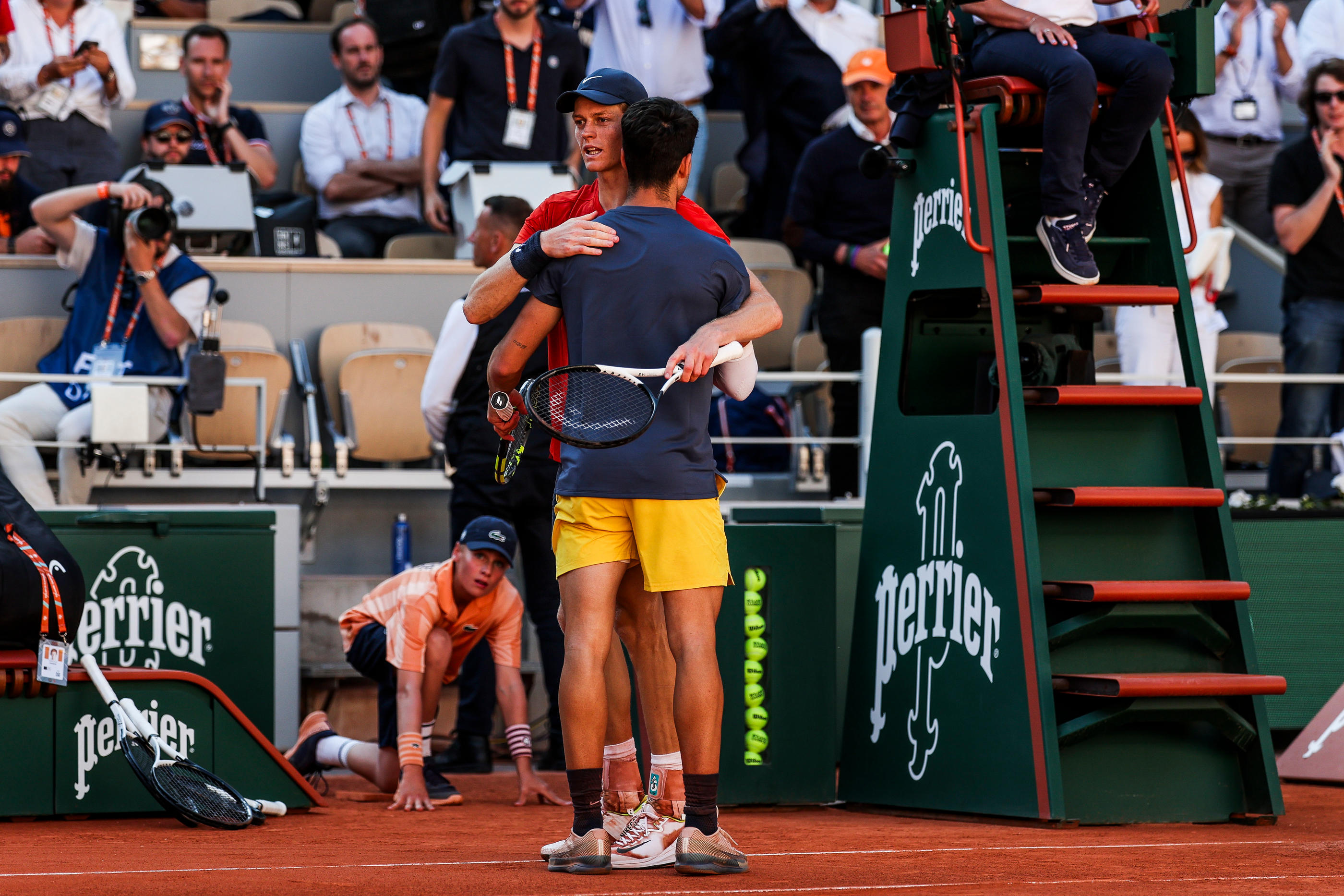 Jannik Sinner devance Carlos Alcaraz au classement mondial malgré sa défaite en demi-finale de Roland-Garros face à l'Espagnol. Johnny Fidelin/Icon Sport