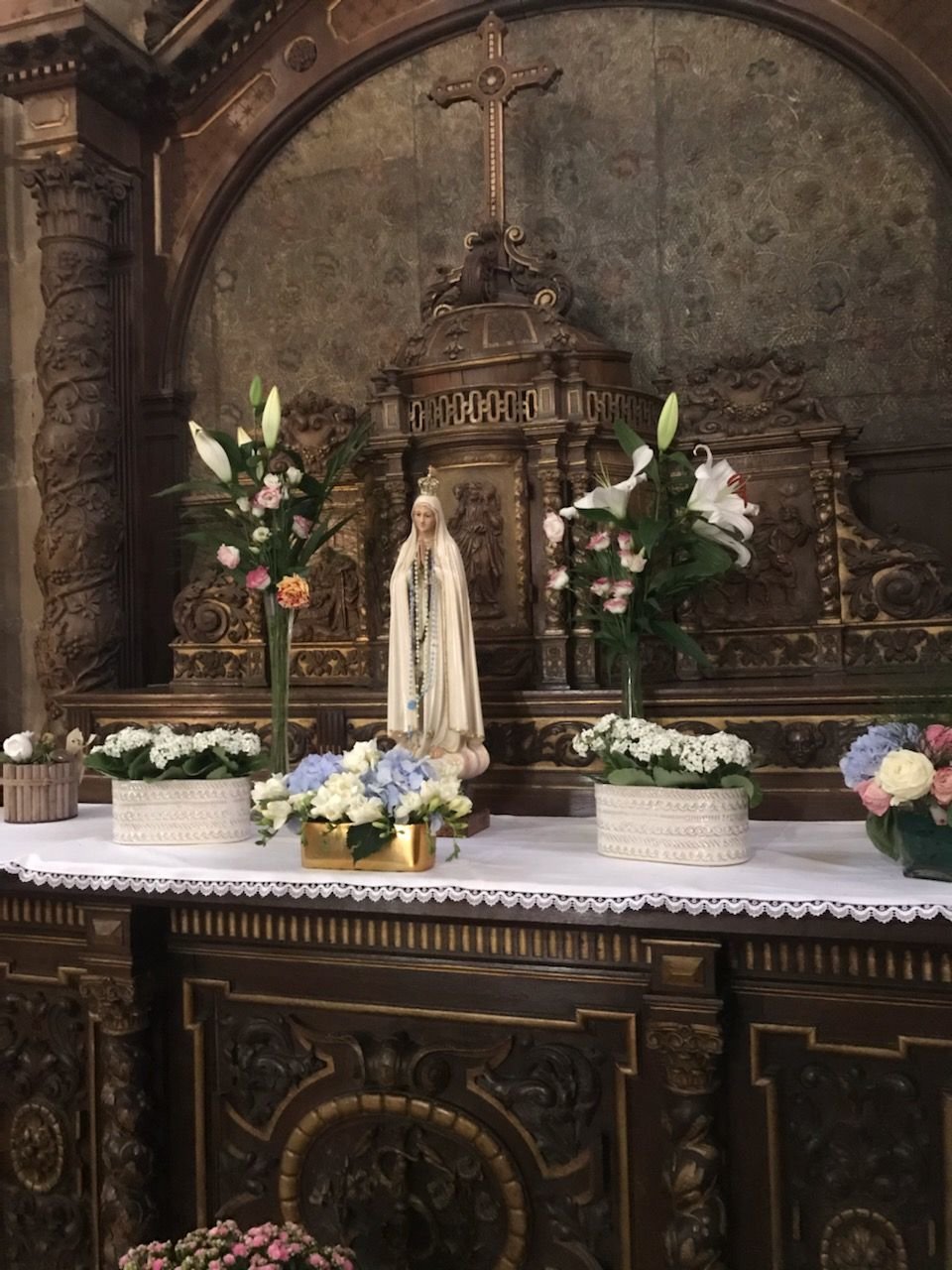 La première statue de Notre-Dame de Fatima avait disparu en décembre de l'année dernière. LP/ Marie Persidat