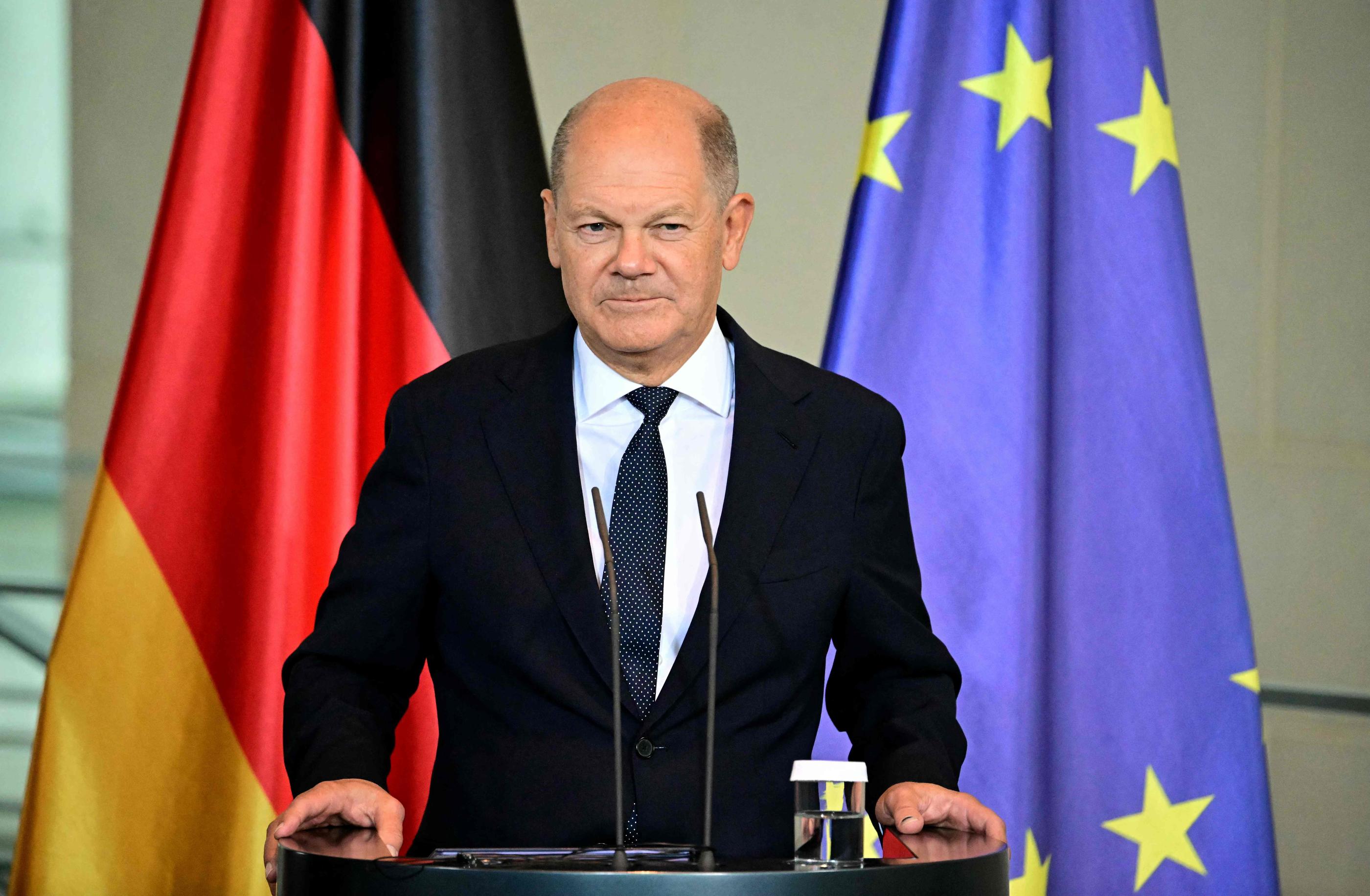 Olaf Scholz n’a cessé de réaffirmer son opposition à ce que son pays, plus grand contributeur européen d’aides financières et militaires à l’Ukraine, livre à Kiev des missiles longue portée Taurus, de fabrication allemande. AFP/Tobias Schwarz