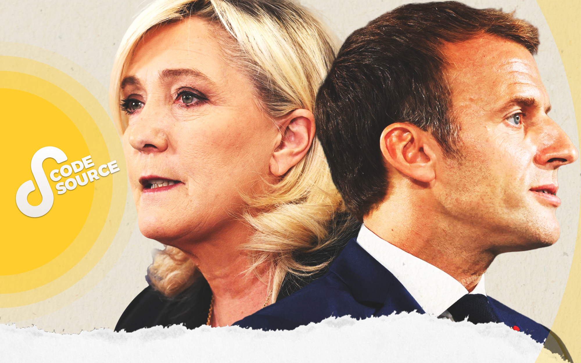 Emmanuel Macron et Marine Le Pen sont qualifiés au second tour de l'élection présidentielle. Datagif pour Le Parisien