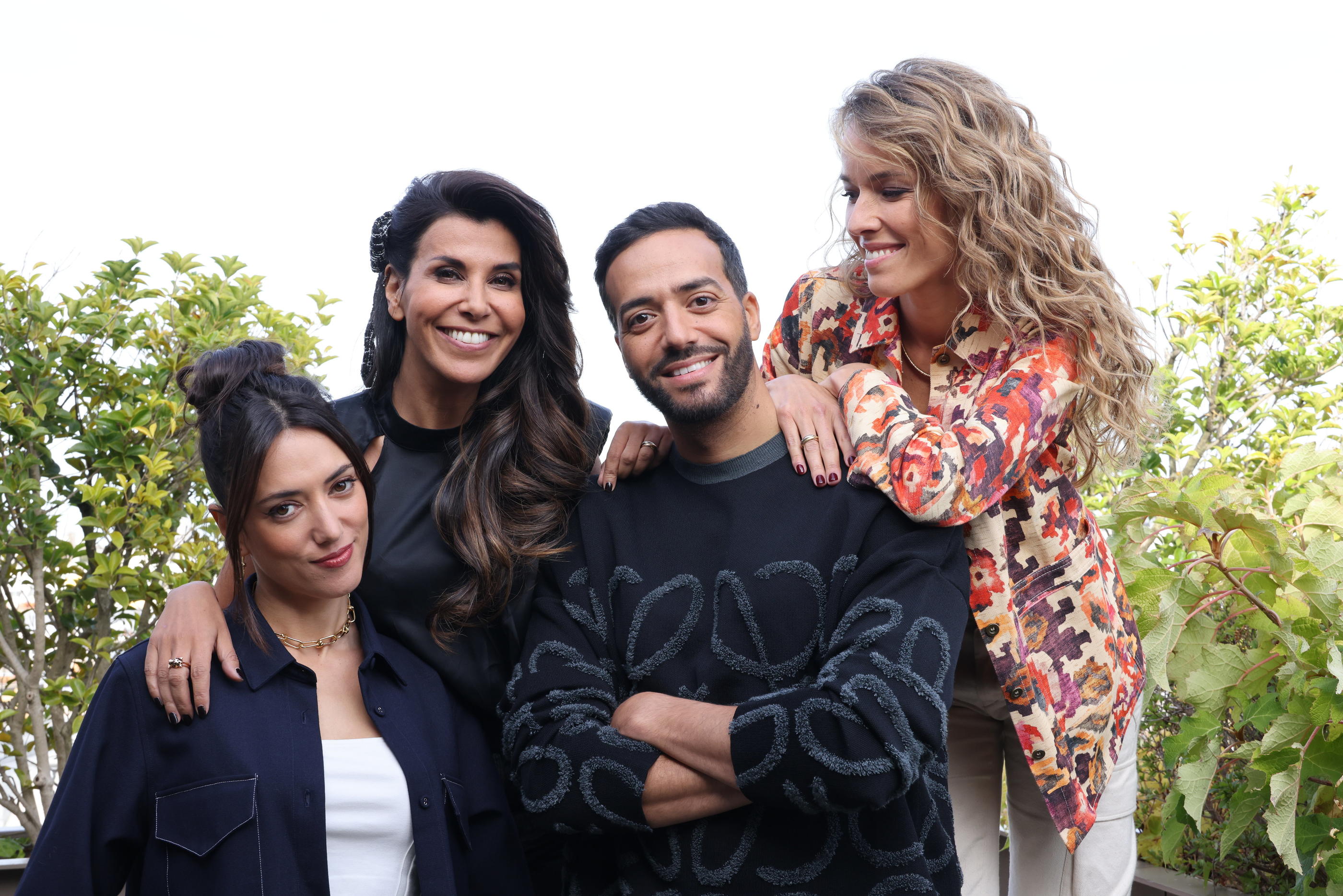 Tarek Boudali, le réalisateur de «3 Jours max», pose avec les trois comédiennes principales de son film : Vanessa Guide, Reem Kherici et Elodie Fontan. LP/Delphine Goldsztejn