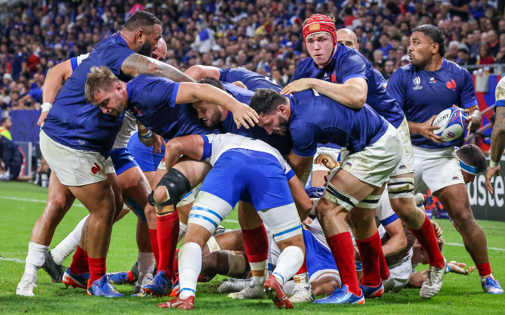 Le XV de France jouait contre l’Italie, le 6 octobre 2023, pour la Coupe du monde  de rugby. LP/Fred Dugit