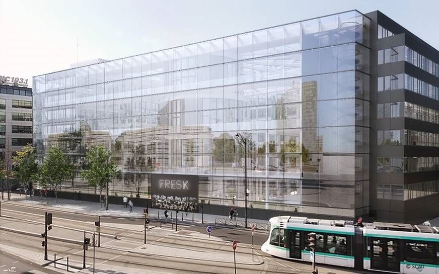 L’immeuble Fresk, réhabilité par Icade à Issy-les-Moulineaux accueillera, au troisième trimestre 2021, PariSanté Campus, un lieu de recherche et d’innovation en santé numérique créé par l’Etat. DR