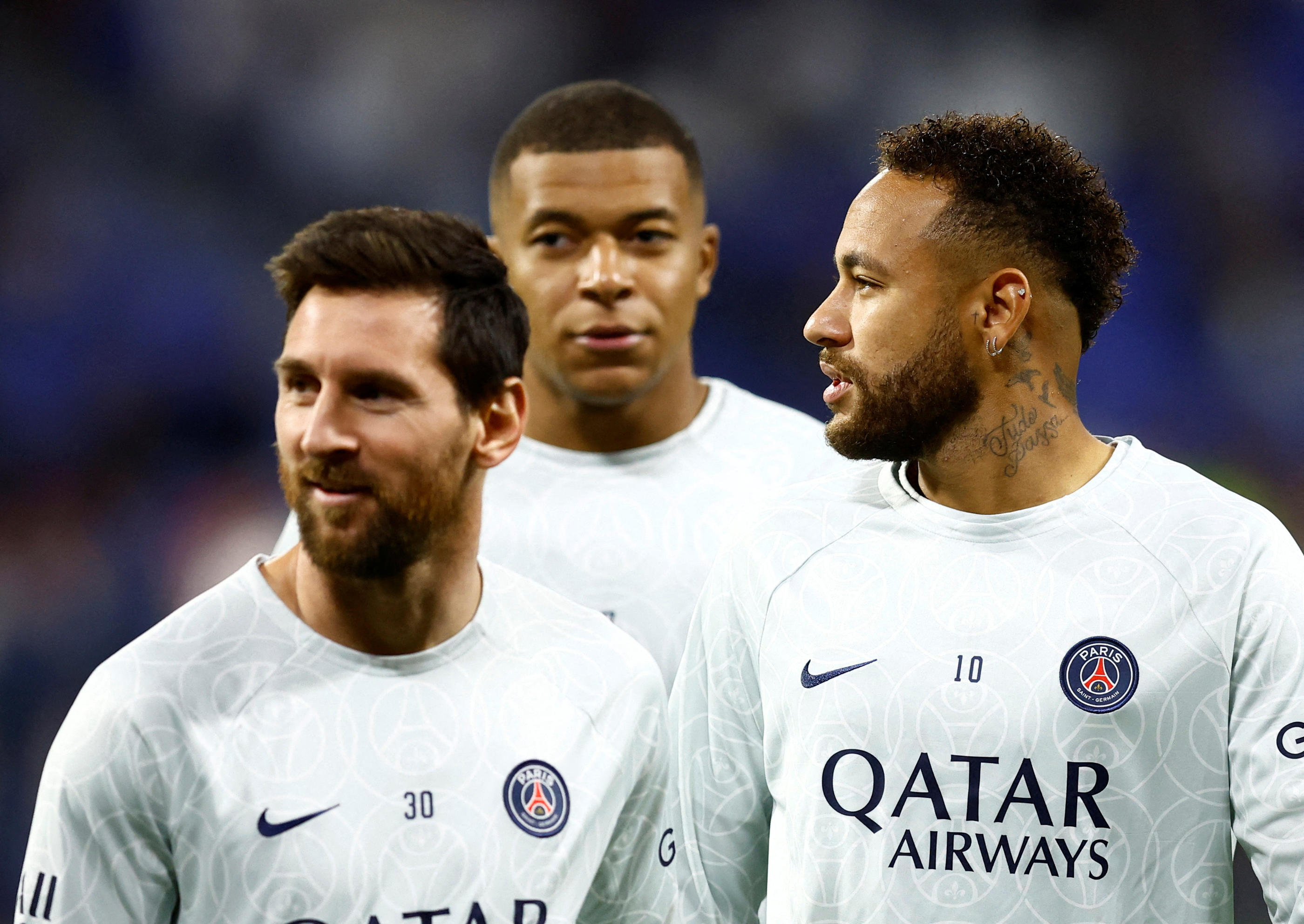 Messi, Mbappé et Neymar présentent des états de forme physique et mentale différents que Galtier compte uniformiser durant la dizaine de jours avant le match contre Reims, le 29 janvier. Reuters/Stéphane Mahé