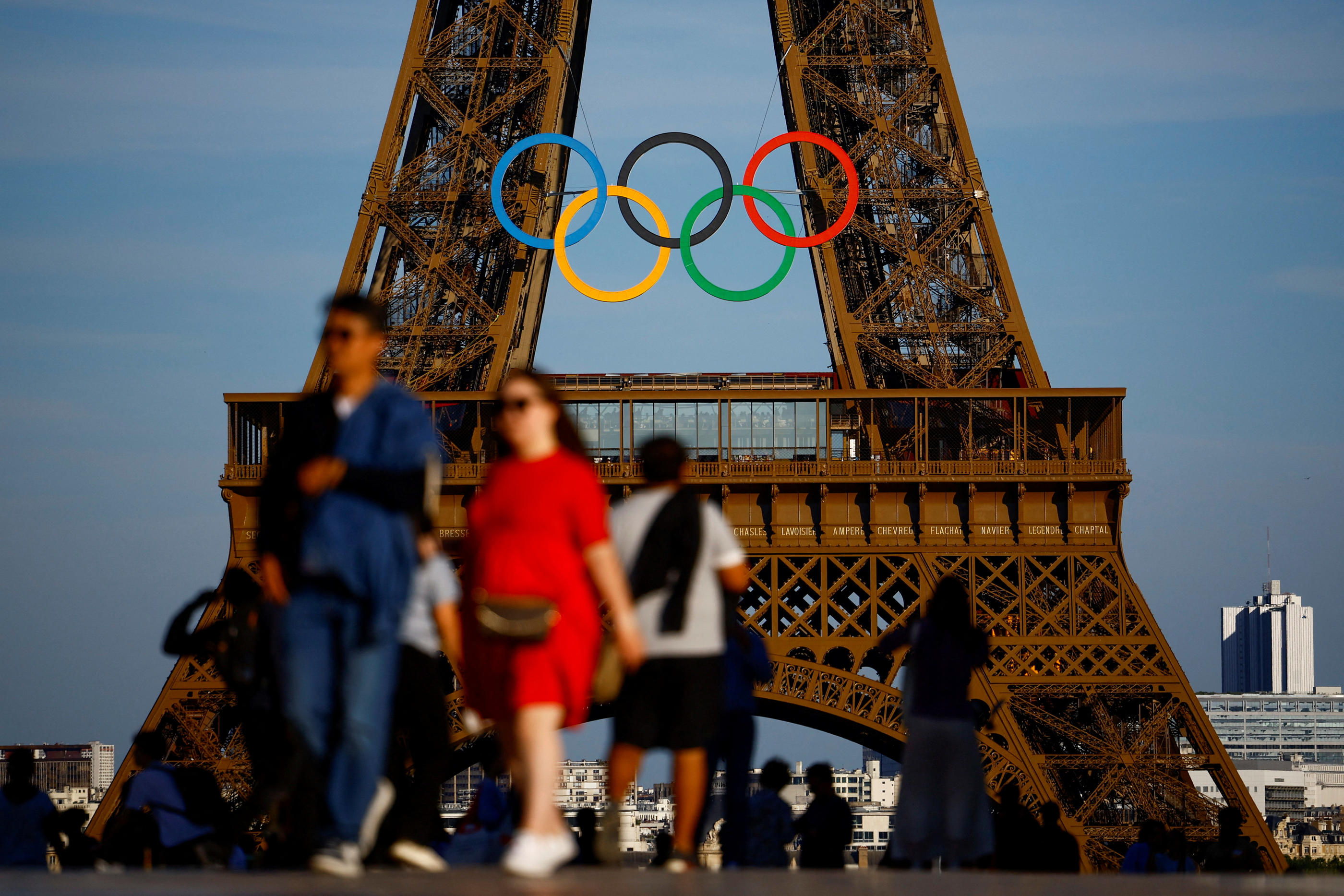 Le plan B de la cérémonie d'ouverture, en cas de besoin, se tiendrait entre la tour Eiffel et le Trocadéro. REUTERS/Sarah Meyssonnier